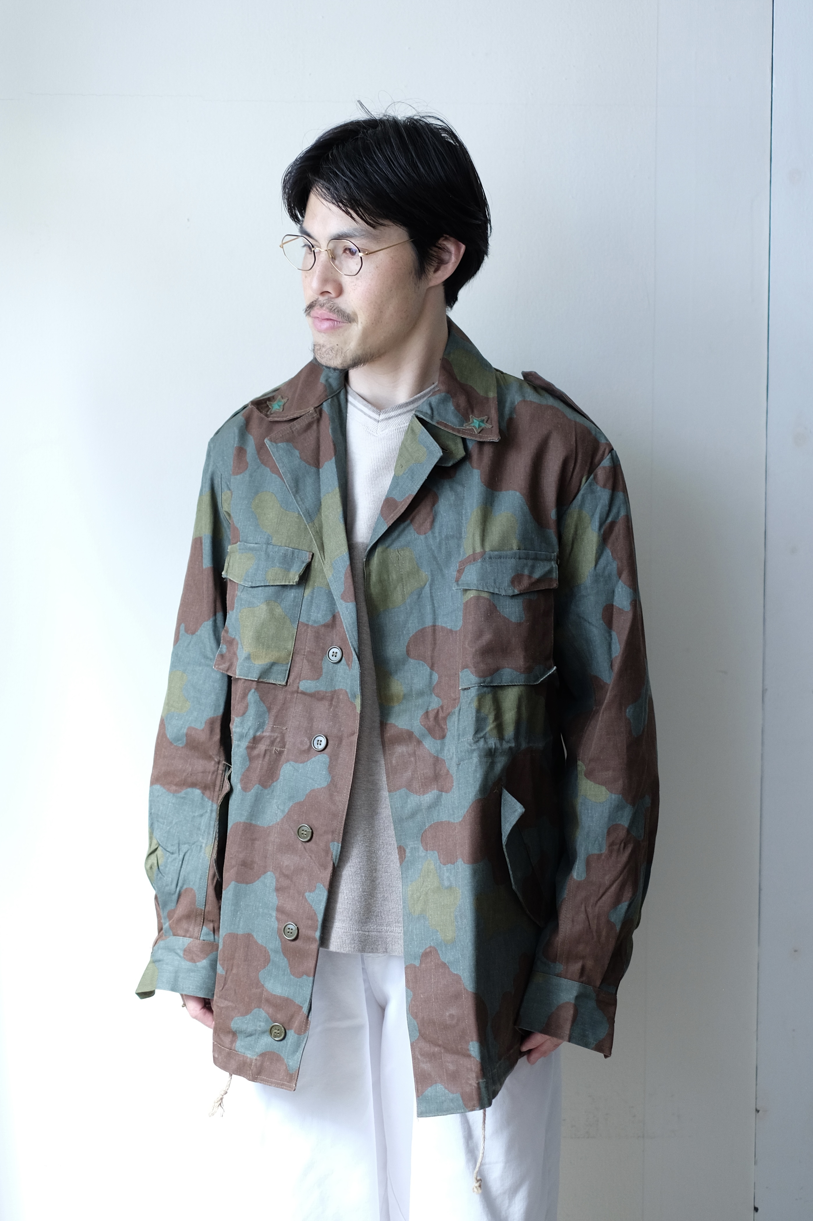 Italian military san marco camo field jacket “one wash”