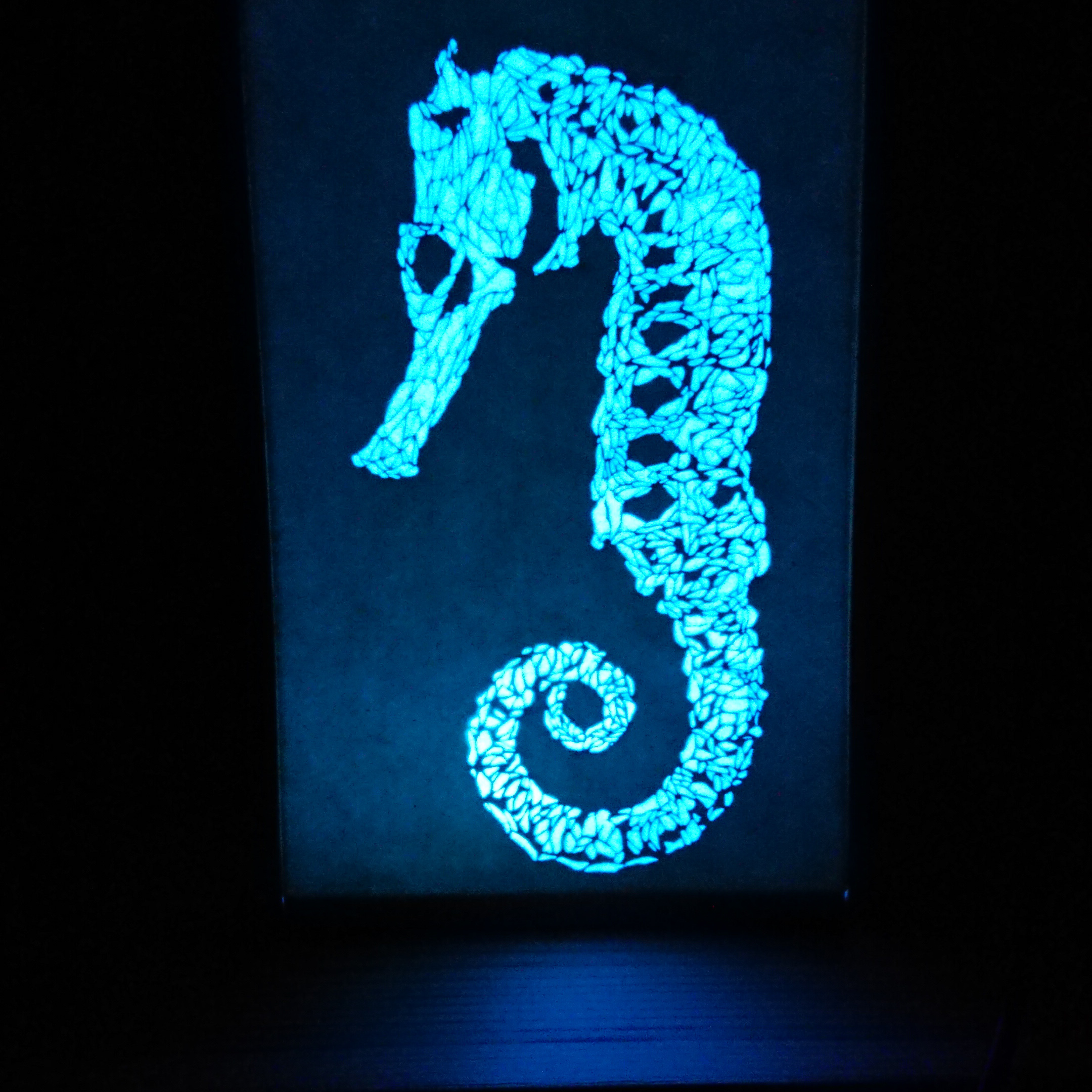 切り絵ランプ タツノオトシゴ T Caster