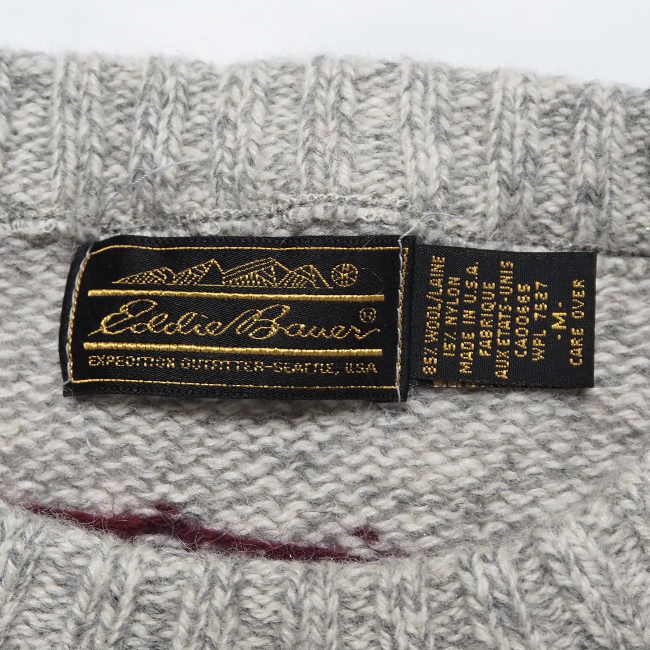 80’s Eddie Bauer ウールニット Mサイズ アメリカ製 の画像 3