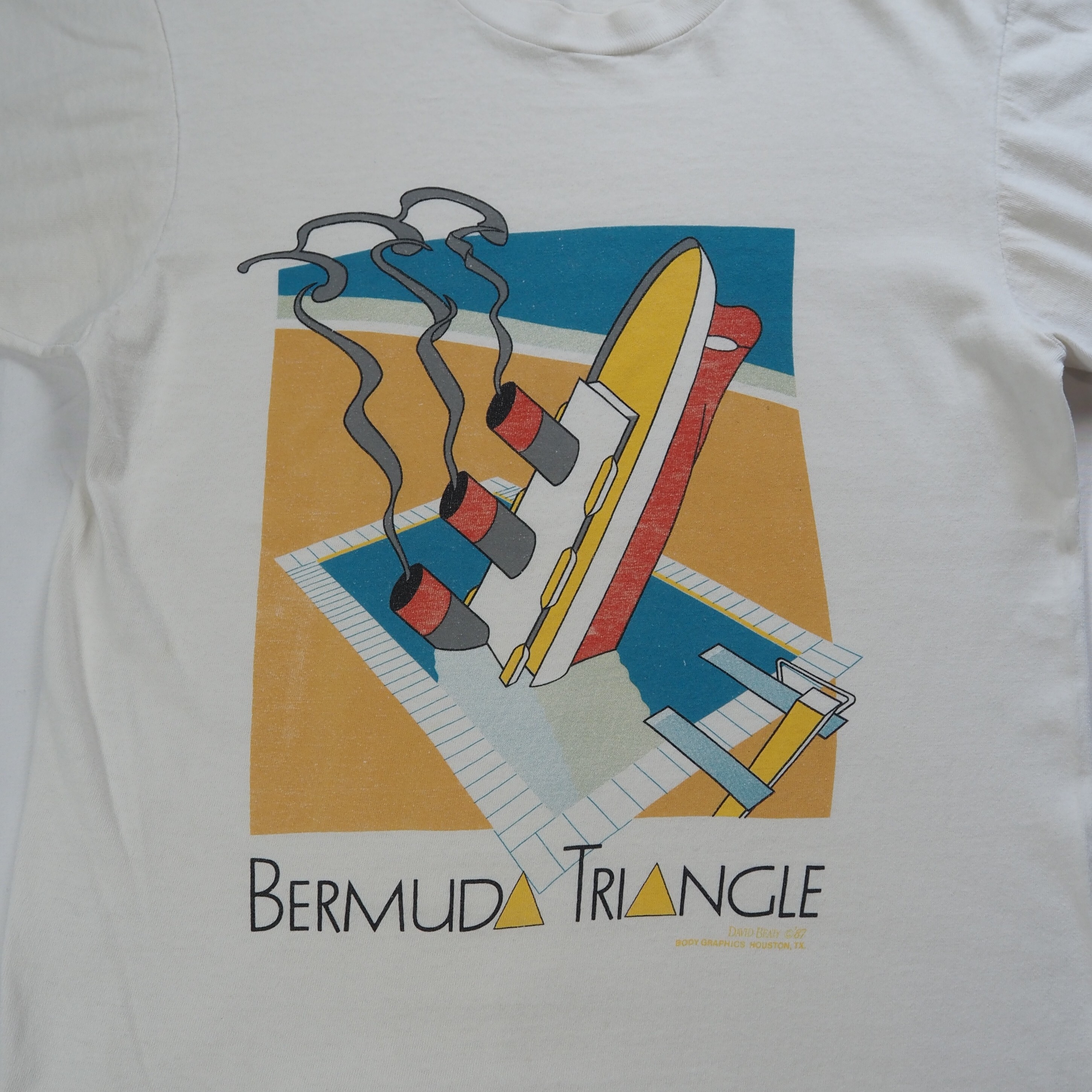 80's バミューダトライアング Tシャツ Mサイズ程度 の画像 8