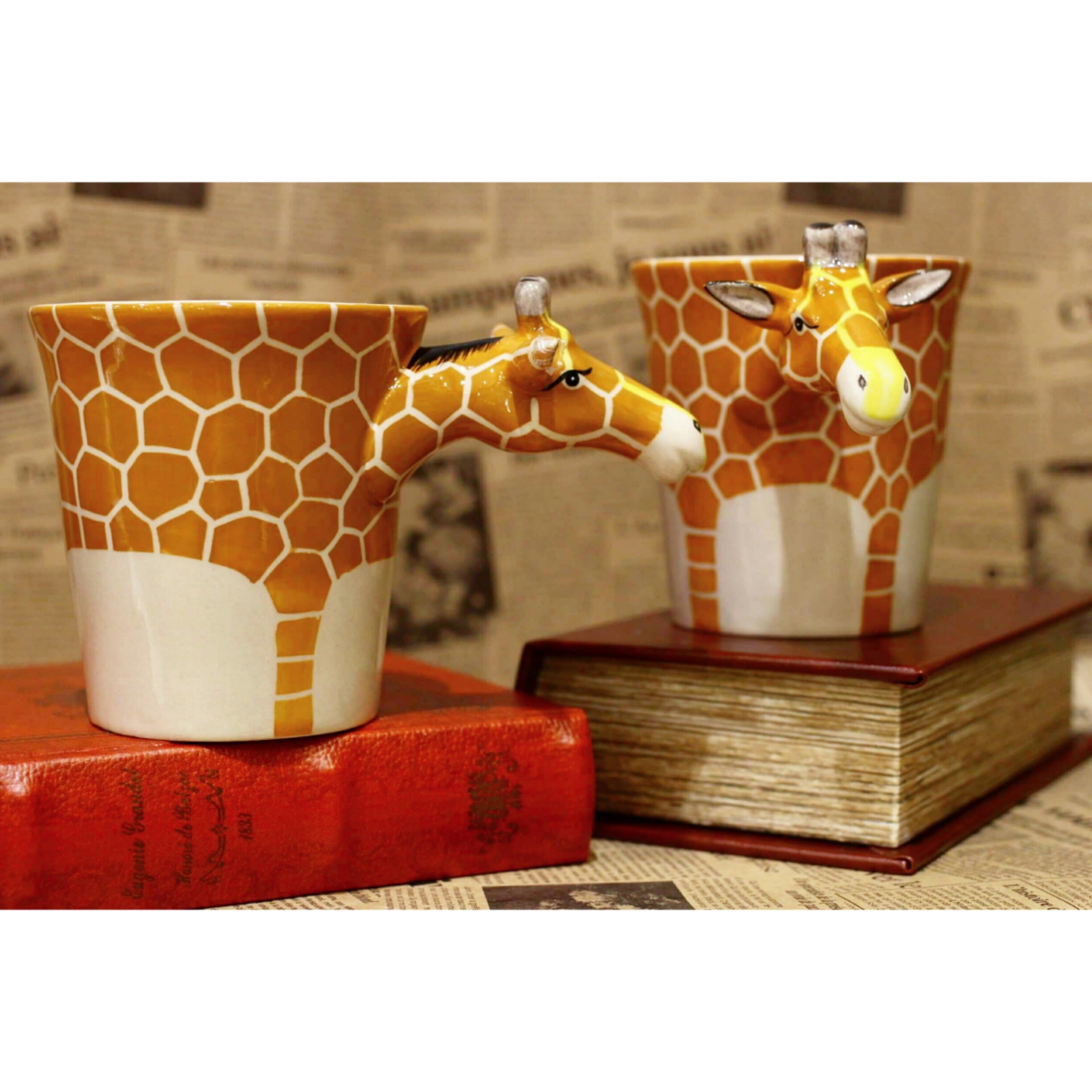 キリンのはみ出し顔のマグカップ ジラフ 電子レンジ 食洗機対応 浜松雑貨屋 C0pernicus C0pernicus コペルニクス 浜松雑貨屋