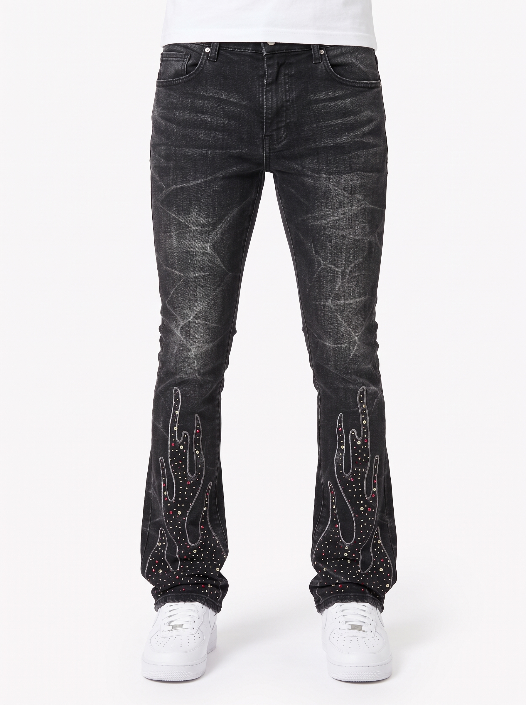 Black Fury Stacked Denim | swaghouse