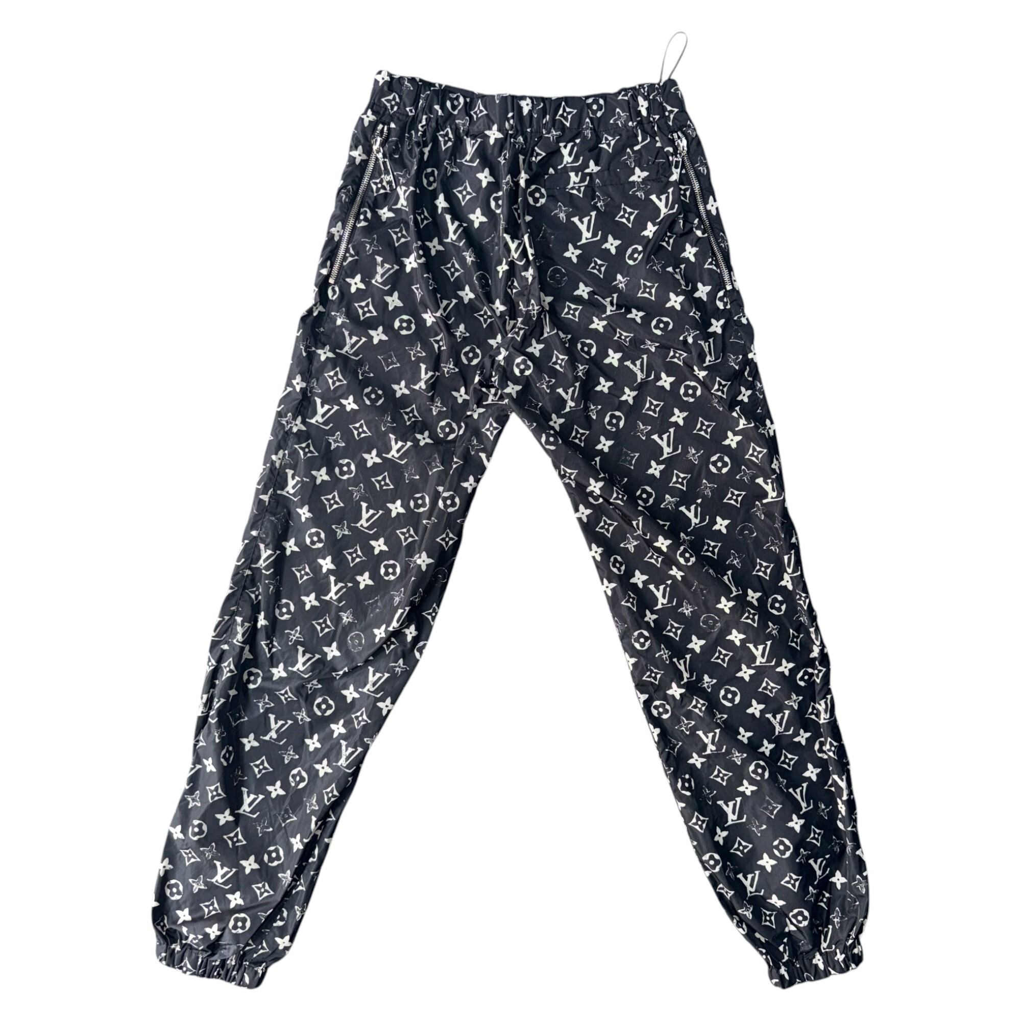 【LOUIS VUITTON】ルイヴィトン ステンシルエフェクトモノグラムジョギングパンツ サイズ34