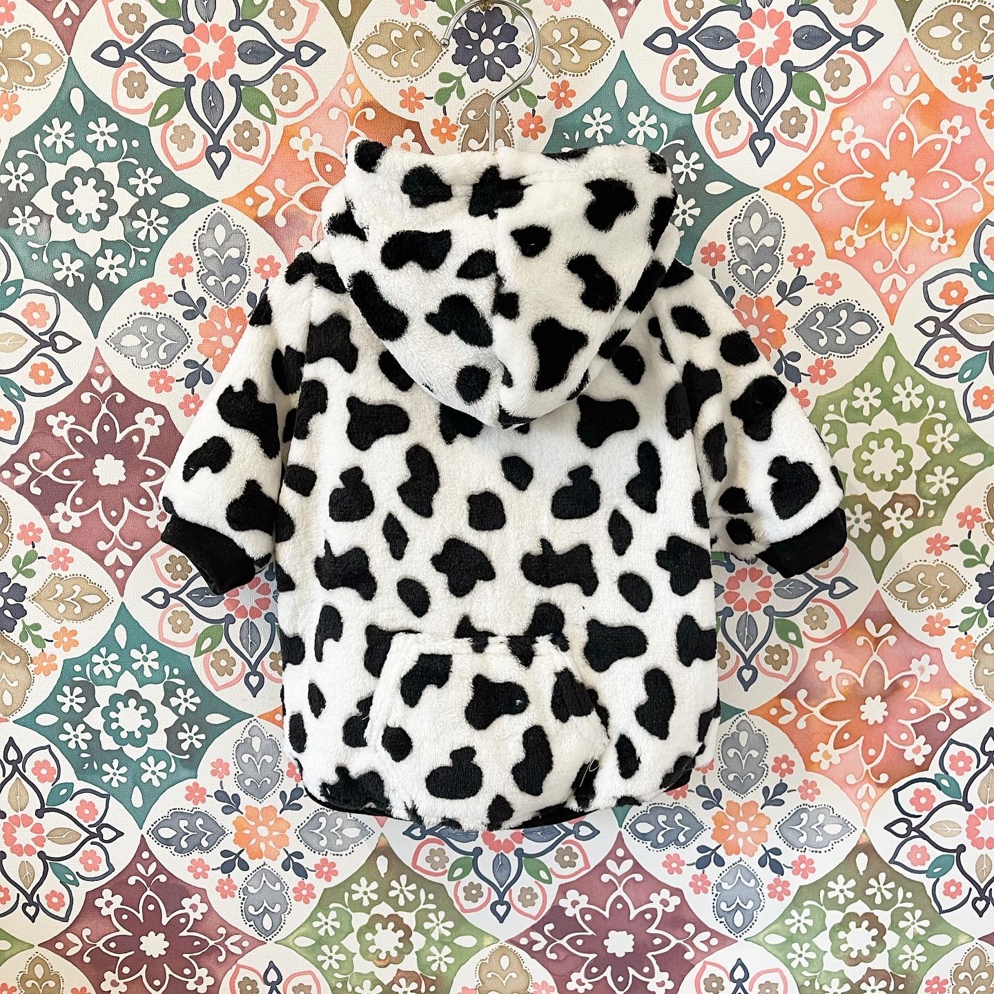 ダルメシアン柄おしゃれ前開きフーディ Atelier Haa