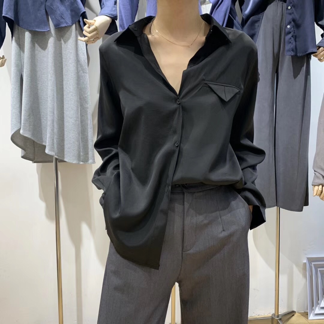 シャツ レディース トップス ブラウス コットン きれいめ シンプル こなれ感 長袖 韓国 春 秋 Vネック 白シャツ 大人 かっこいい シャツ ブラウス コーデ オフィス 通勤 スタイル 10代 代 30代 40代 50代 カラバリ 無地 開襟 長袖 ホワイト