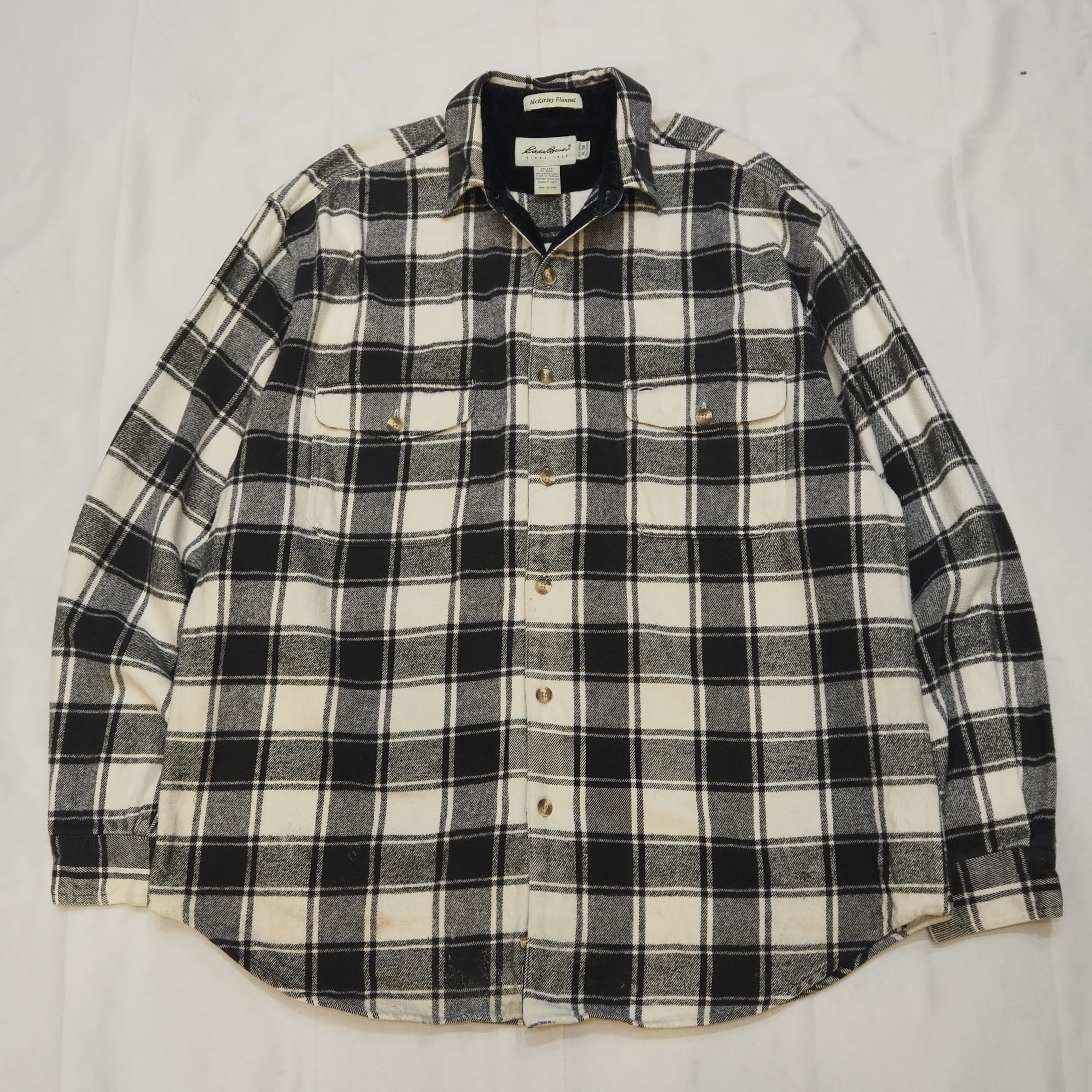 90’s Eddie Bauer Heavy Flannel Shirt Size XL の画像 2