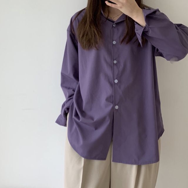 シンプルbigサイズシャツ トップス レディース シャツ ブラウス シャツカラー 長袖 フロントボタン オーバーサイズ Bigサイズ シンプル きれいめカジュアル 夏 春 Tp 1114 Y Happy Orurea ハッピーオルレア シンプルbigサイズシャツ トップス レディース シャツ ブラウス シャツカラー 長袖 フロントボタン オーバーサイズ Bigサイズ シンプル きれいめカジュアル 夏 春 Tp 1114 Y Happy Orurea ハッピーオルレア