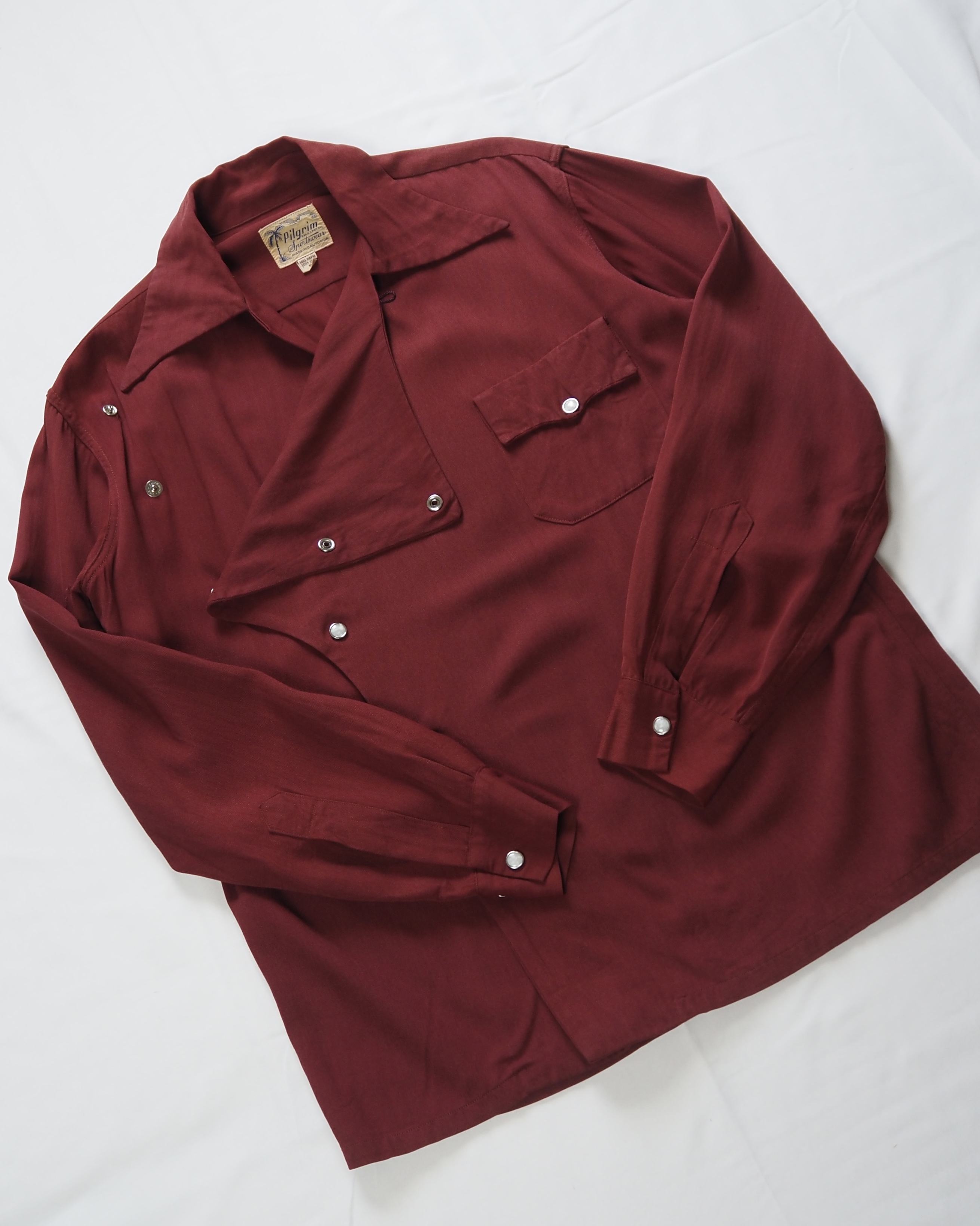 50’s Pilgrim レーヨンシャツ レアスタイル の画像 5