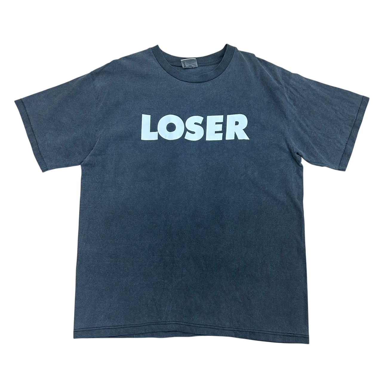 90s SUB POP “LOSER” ロゴプリント Tシャツ グランジ フェード ブラック XL