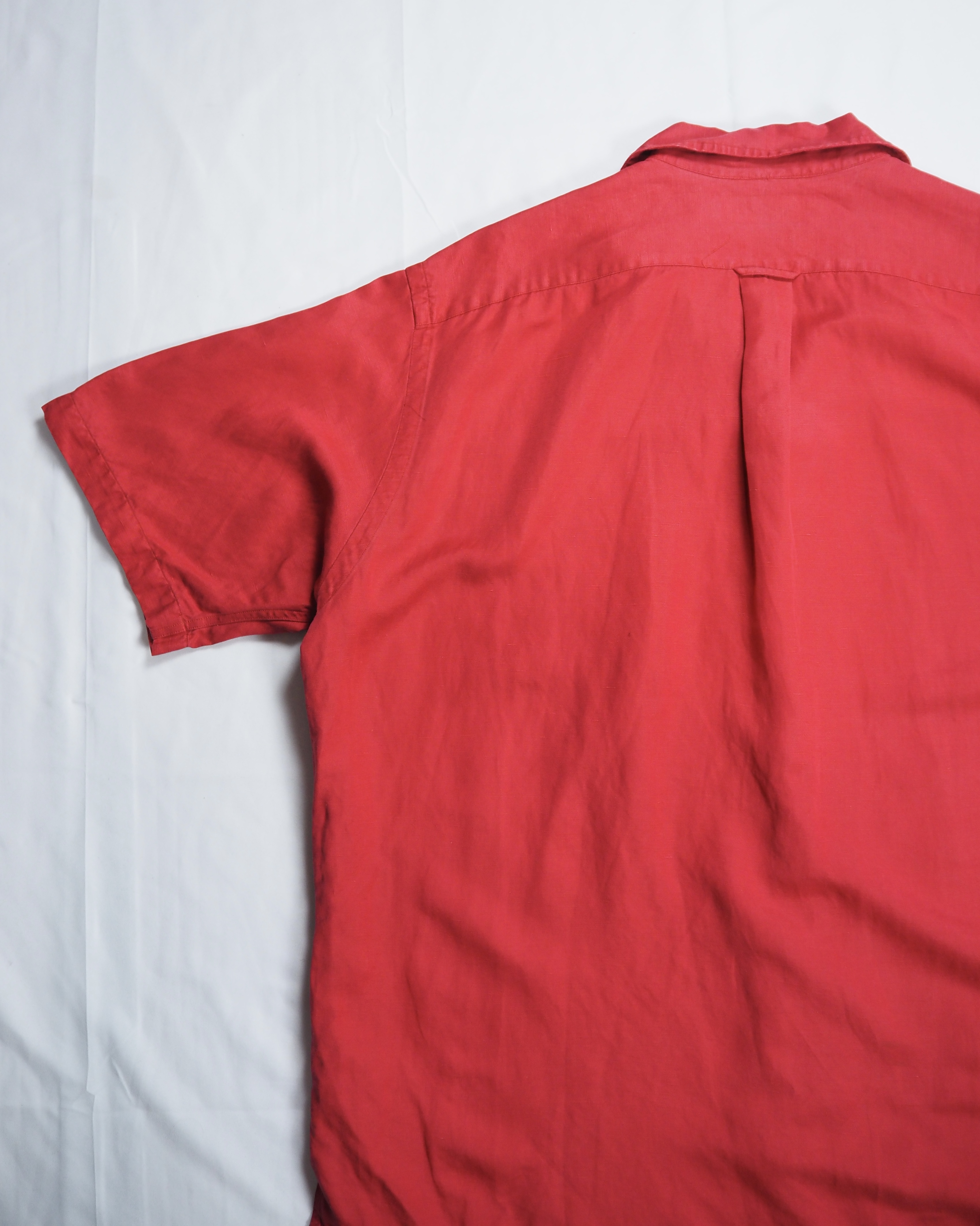 90’s Ralph Lauren シルク×リネン Caldwell レッド XL の画像 12