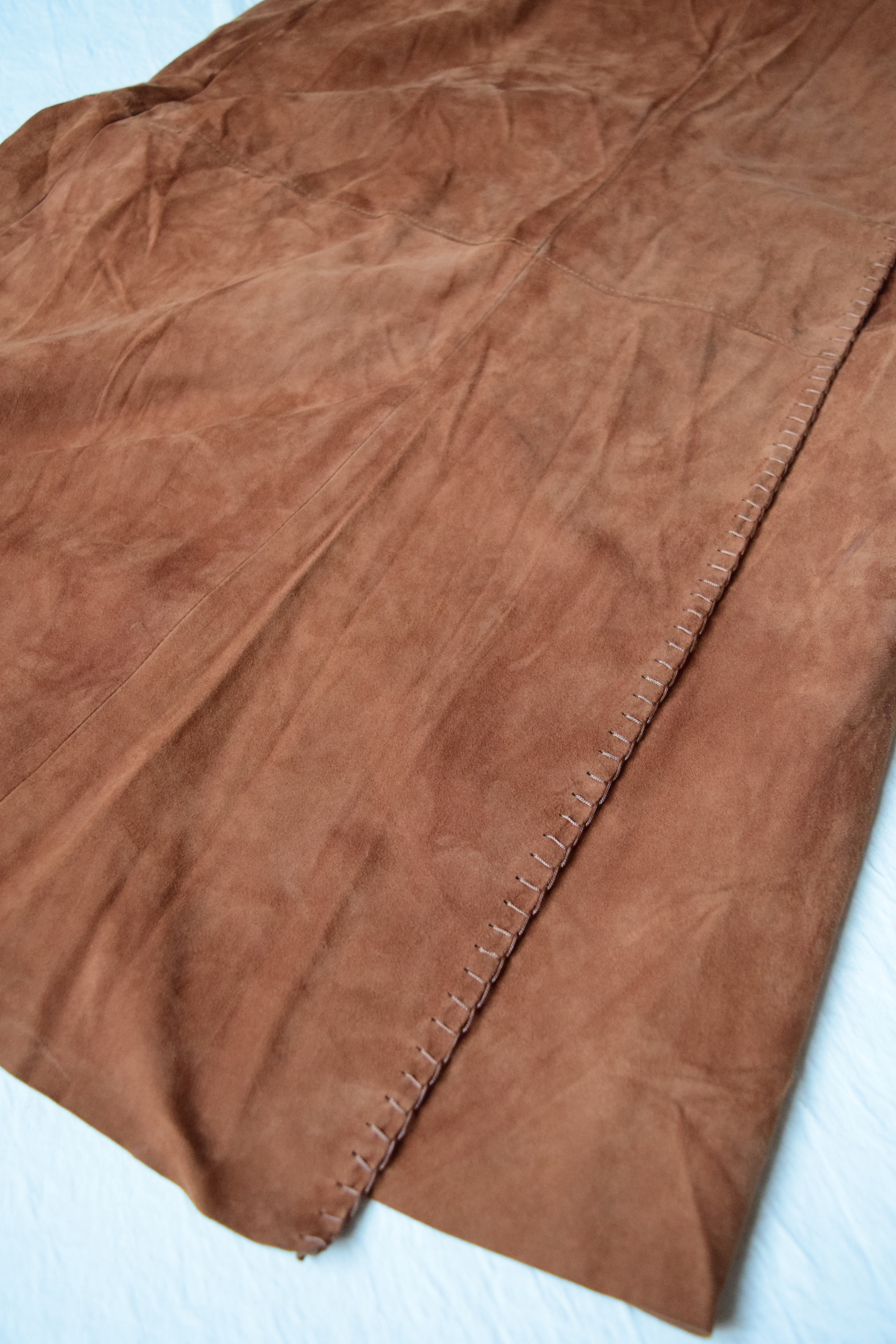 vintage suede wrap skirt の画像 10