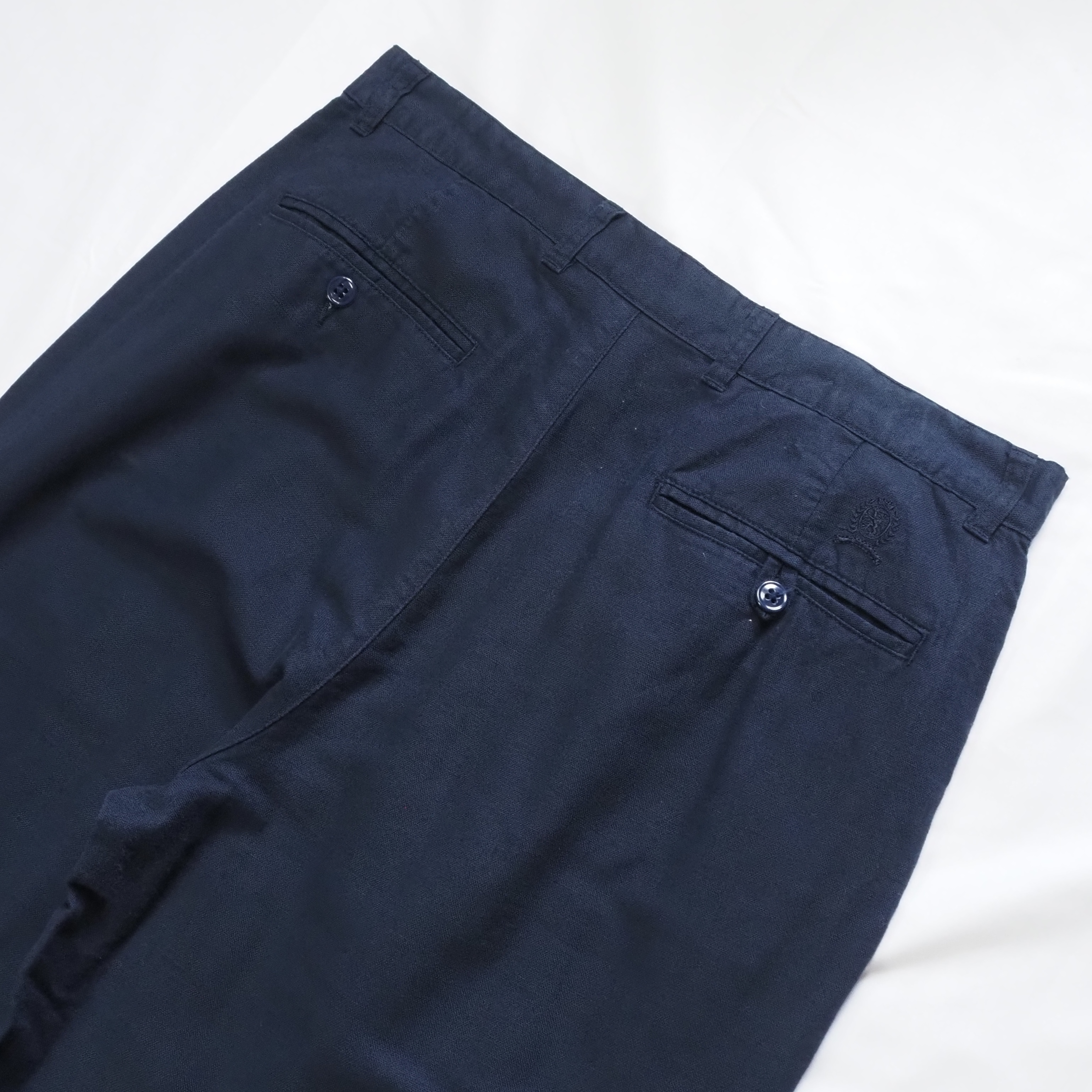 90’s-00’s Tommy Hilfiger リネンパンツ ネイビー の画像 11