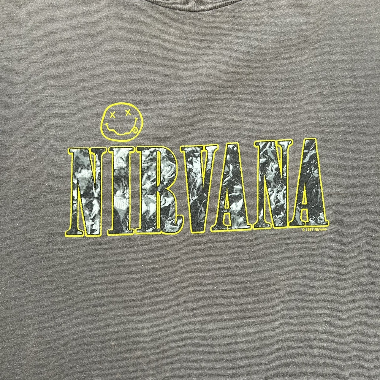 90s Nirvana ニルヴァーナ フォトロゴ Tシャツ 1997 Copyright Y2K グランジ フェード L の画像 5