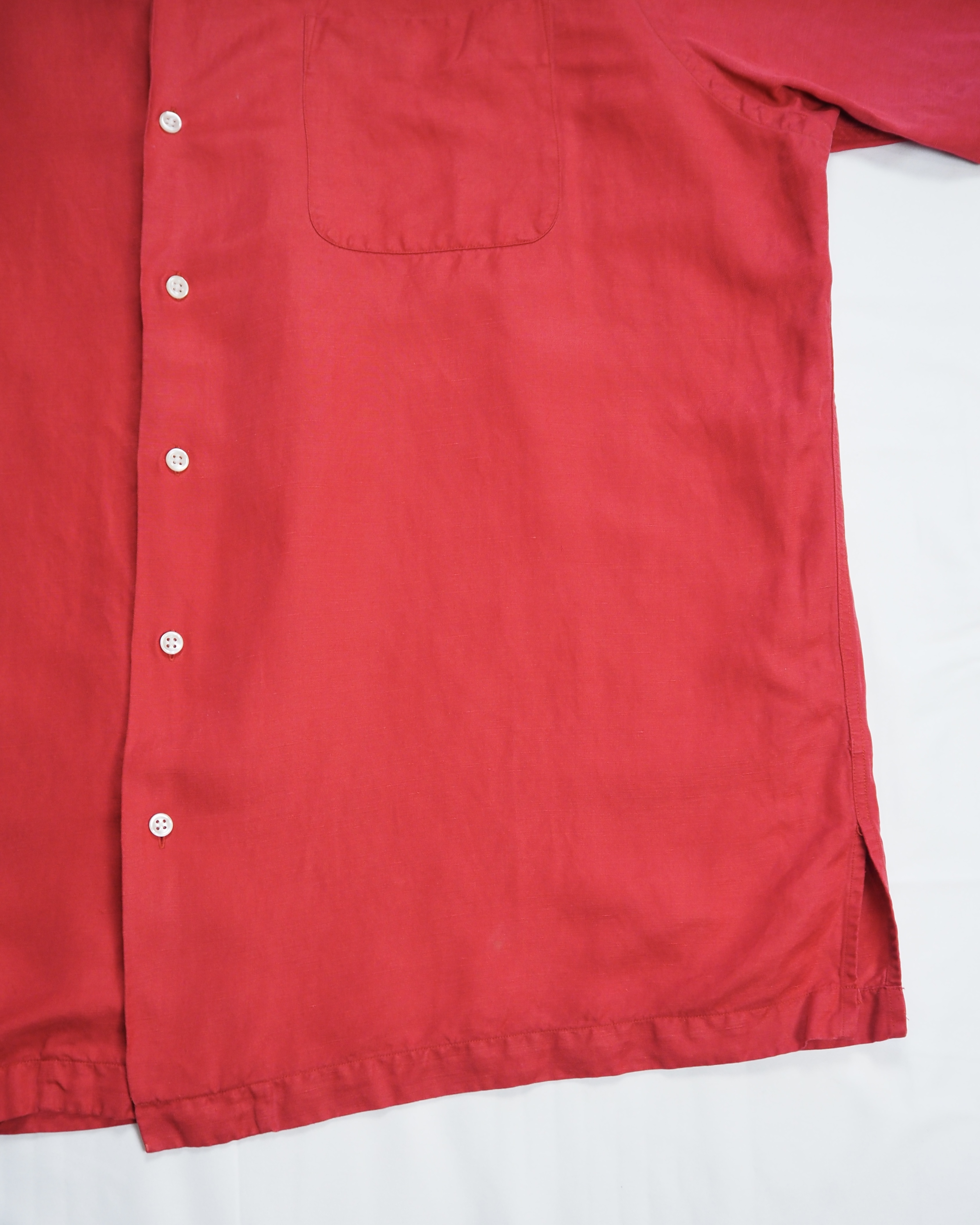 90’s Ralph Lauren シルク×リネン Caldwell レッド XL の画像 10