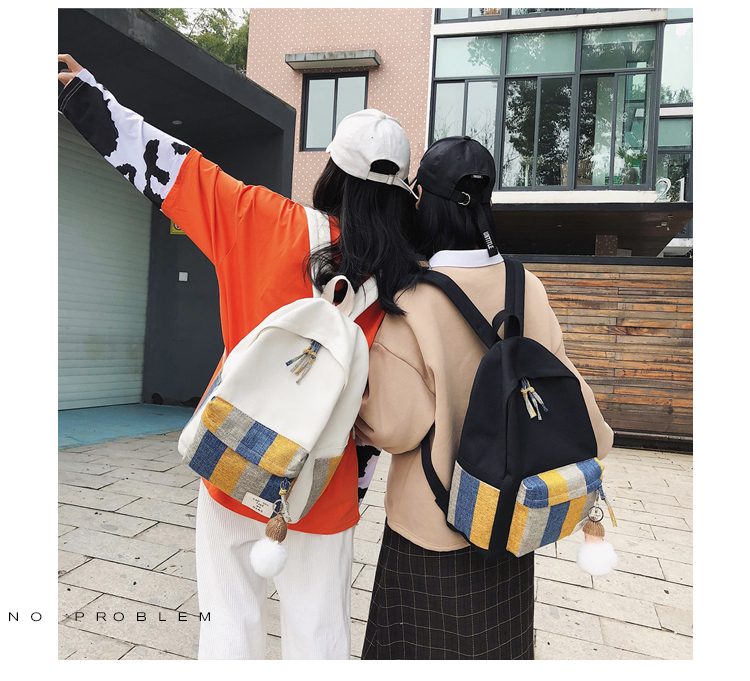 リュック シンプル チェック ストライプ 普段使い 韓国ファッション 109 Sweetly