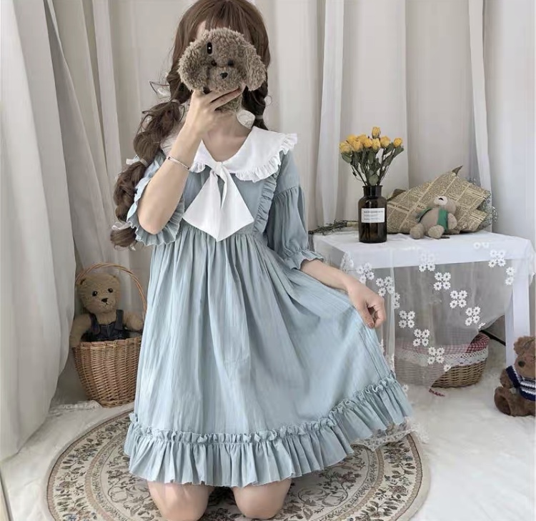 レディースファッション ミニワンピース ゆめかわ 半袖 春夏 清楚 新作 More Lluze モア ルーゼ