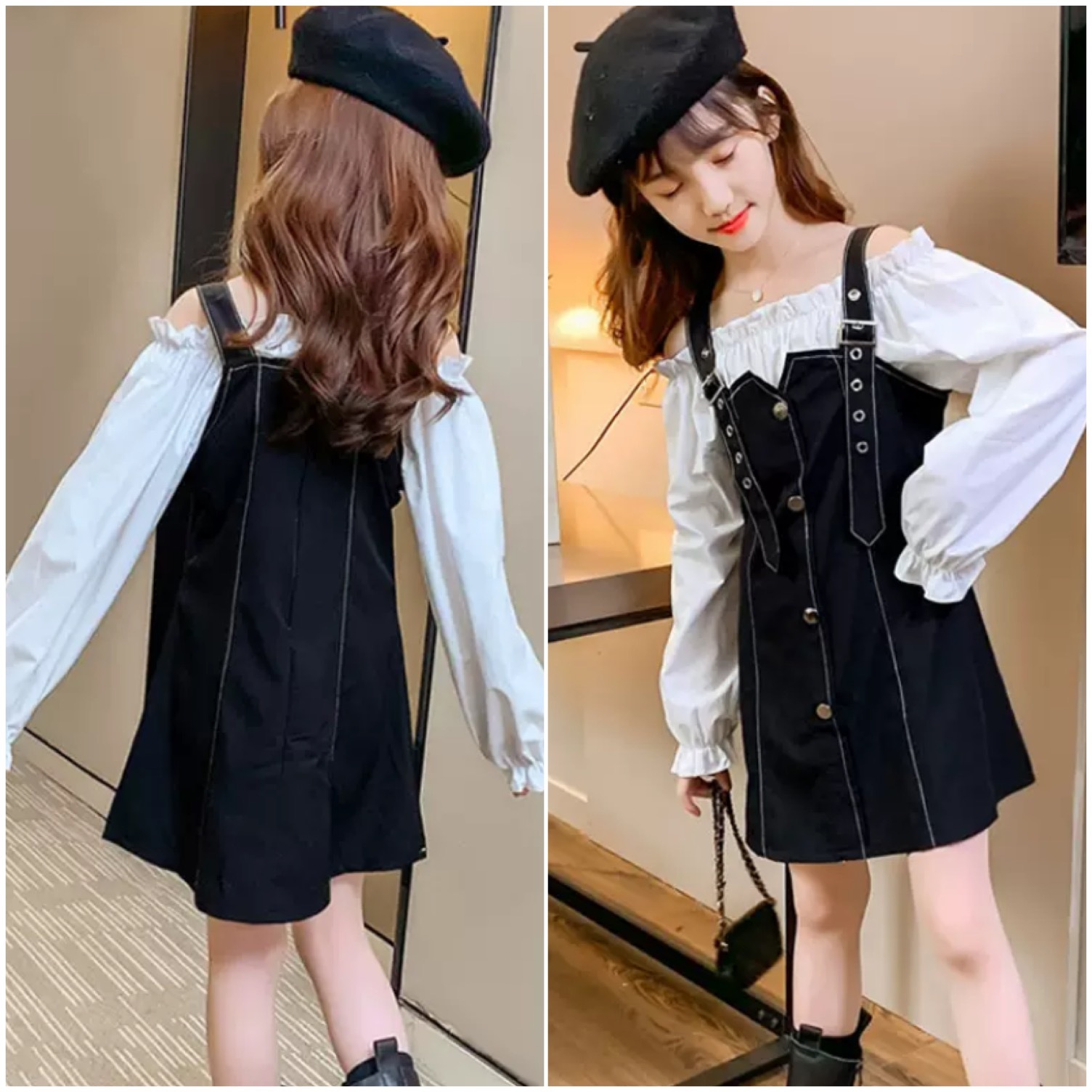 1 170cm ワンピース 長袖 オフショルダー セットアイテム ブラウス サスペンダー A Dear Child 1 170cm ワンピース 長袖 オフショルダー セットアイテム ブラウス サスペンダー A Dear Child