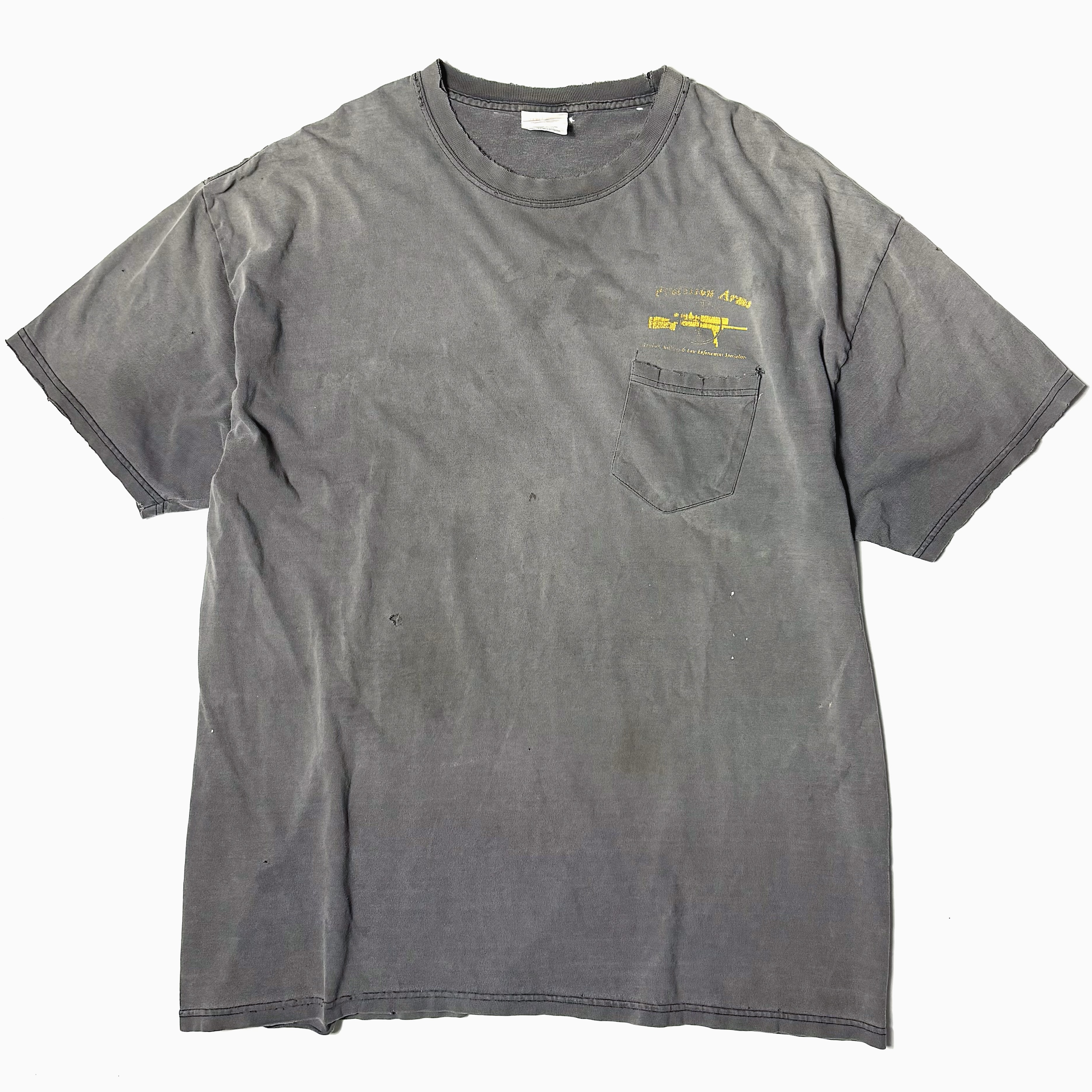 Y2K【Hanes】"Precision Arms" Grunge Pocket T-shirt の画像 2