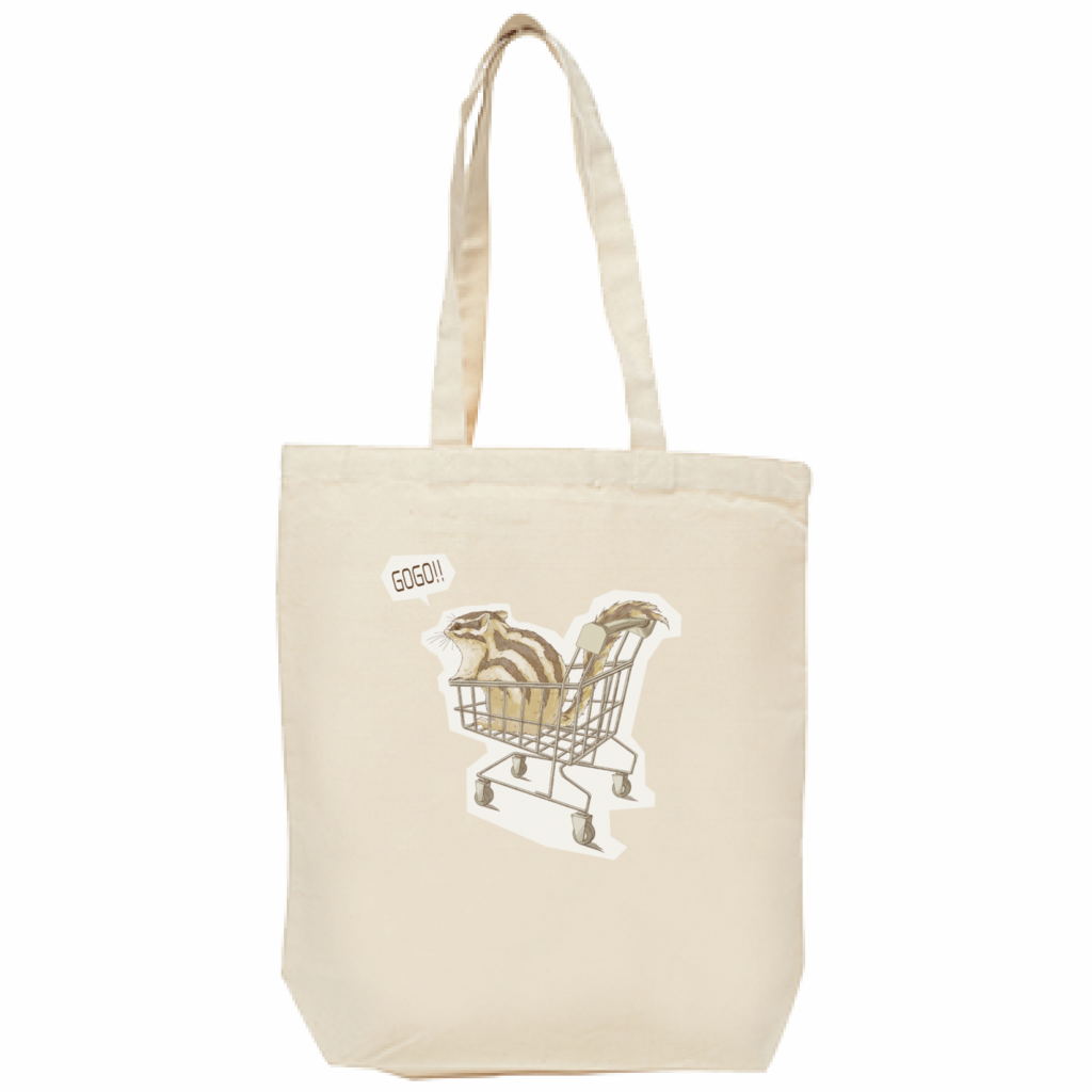 トートバッグ Mサイズ シマリスイラスト Tb Il 003 M 5 Lines Shop シマリス好きのためのシマリストア