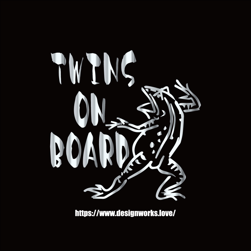 全10色 Twins On Board 鳥獣戯画 かえる ステッカー Designworks