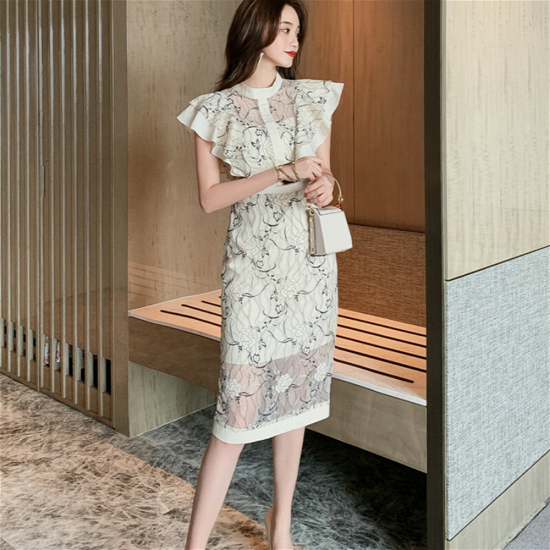 大人上品 ミモレ丈ワンピース レースワンピース カジュアル レディース ワンピースドレス タイトドレス 結婚式 二次会 お呼ばれ Ptnym1843 Shop Suba