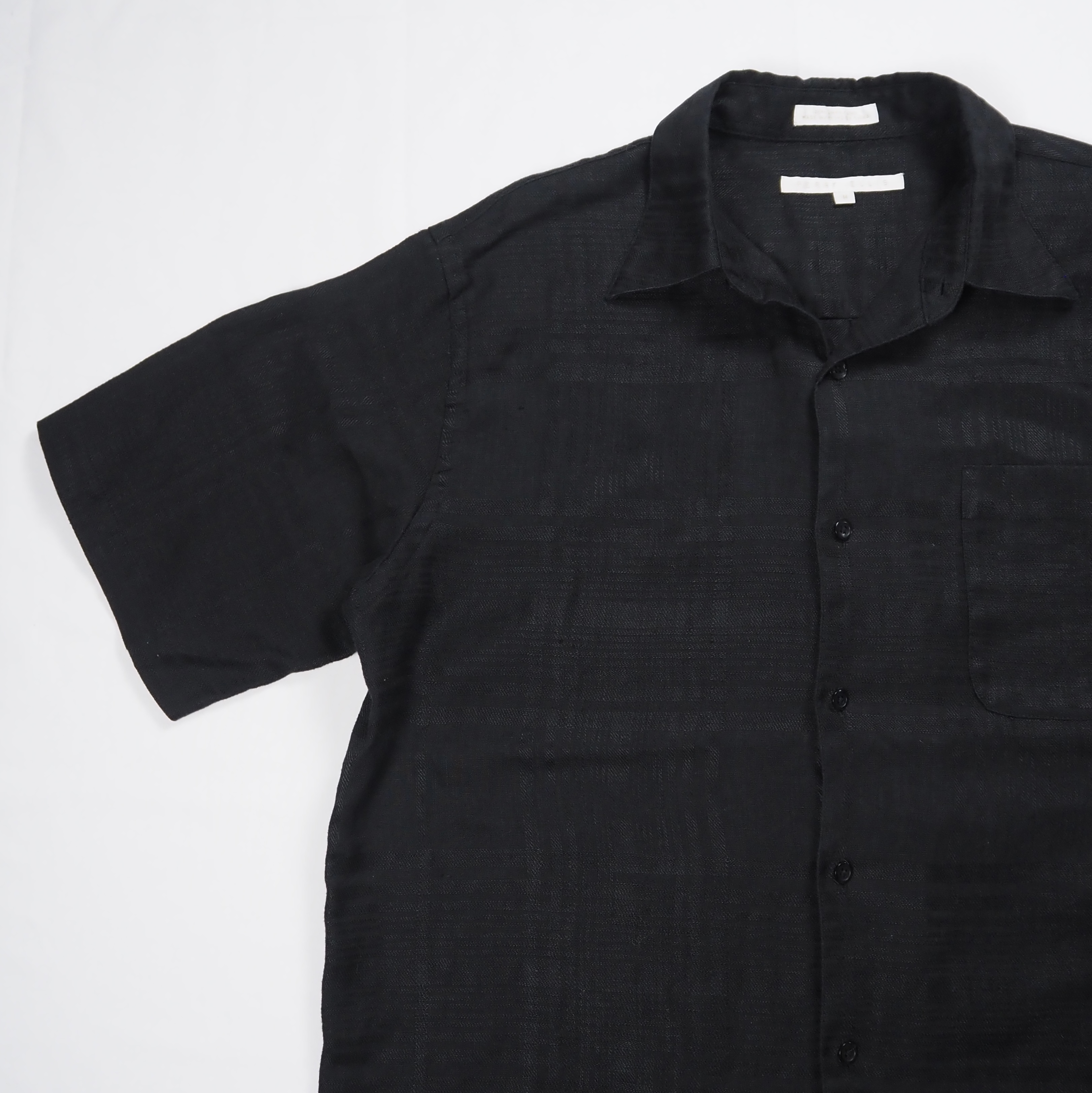 90’s Perry Ellis リネンシャツ ブラック Mサイズ の画像 5