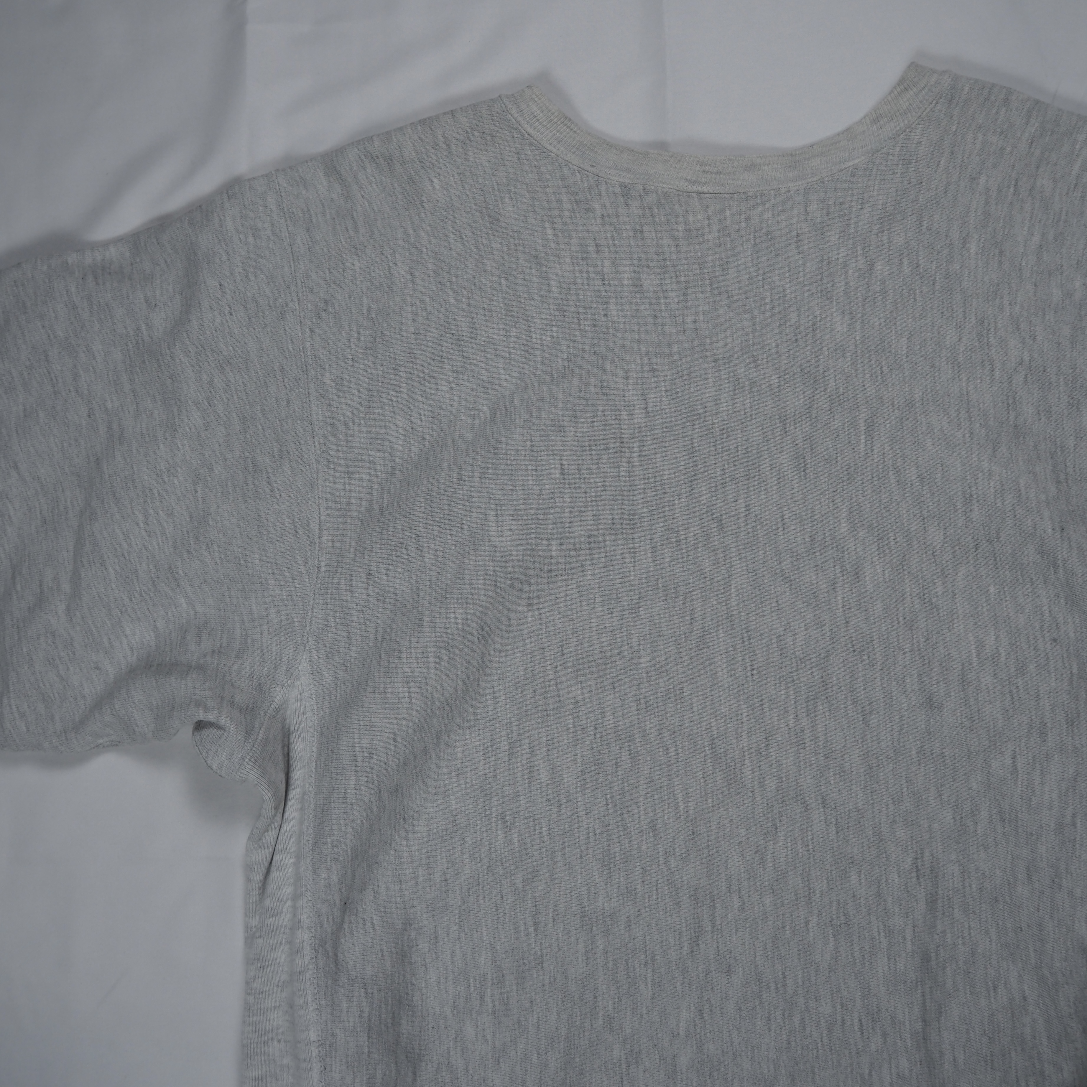 90’s Champion R.W. カラーネック グレー ワンポイント XL の画像 14