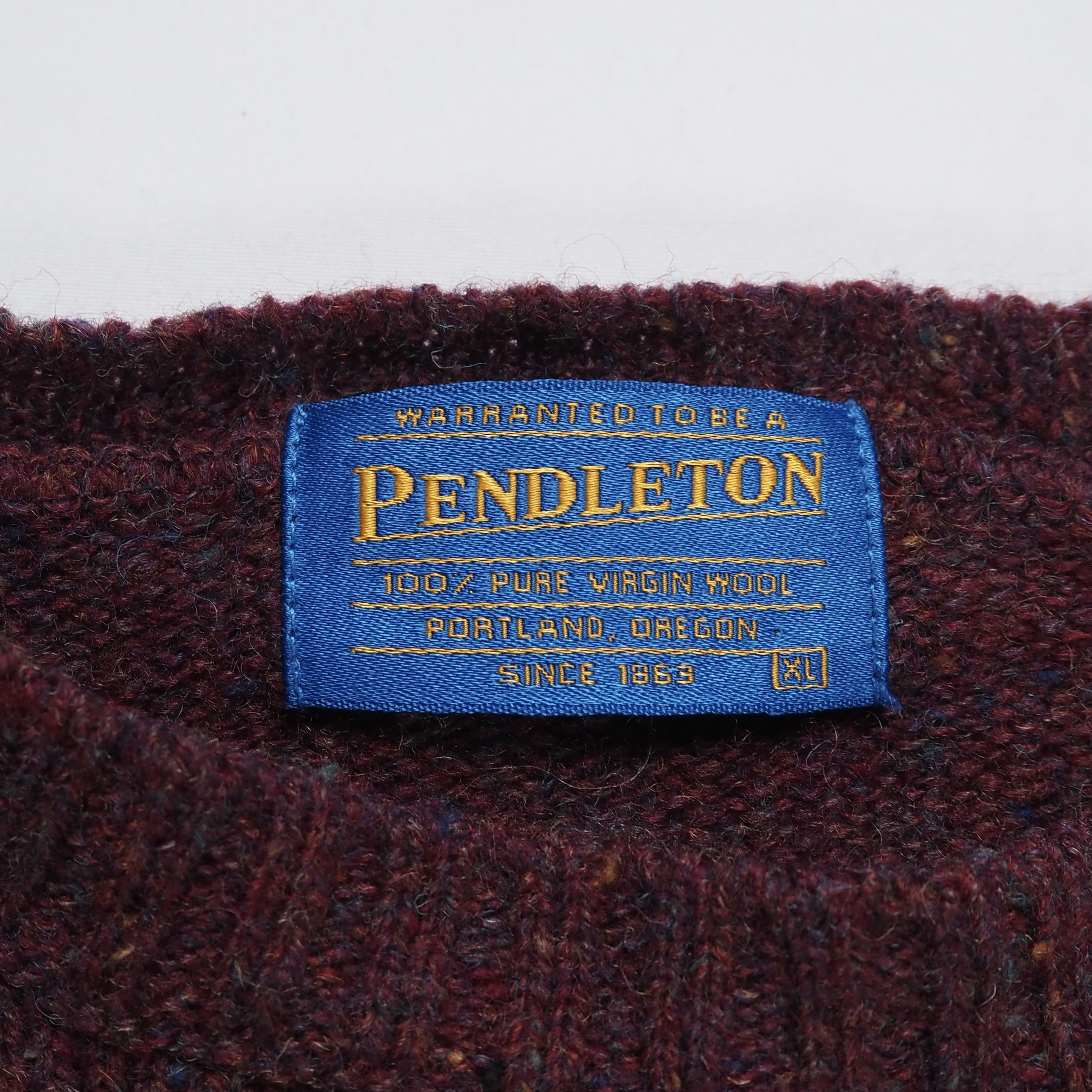 Pendleton ウールニット バーガンディ XL の画像 10