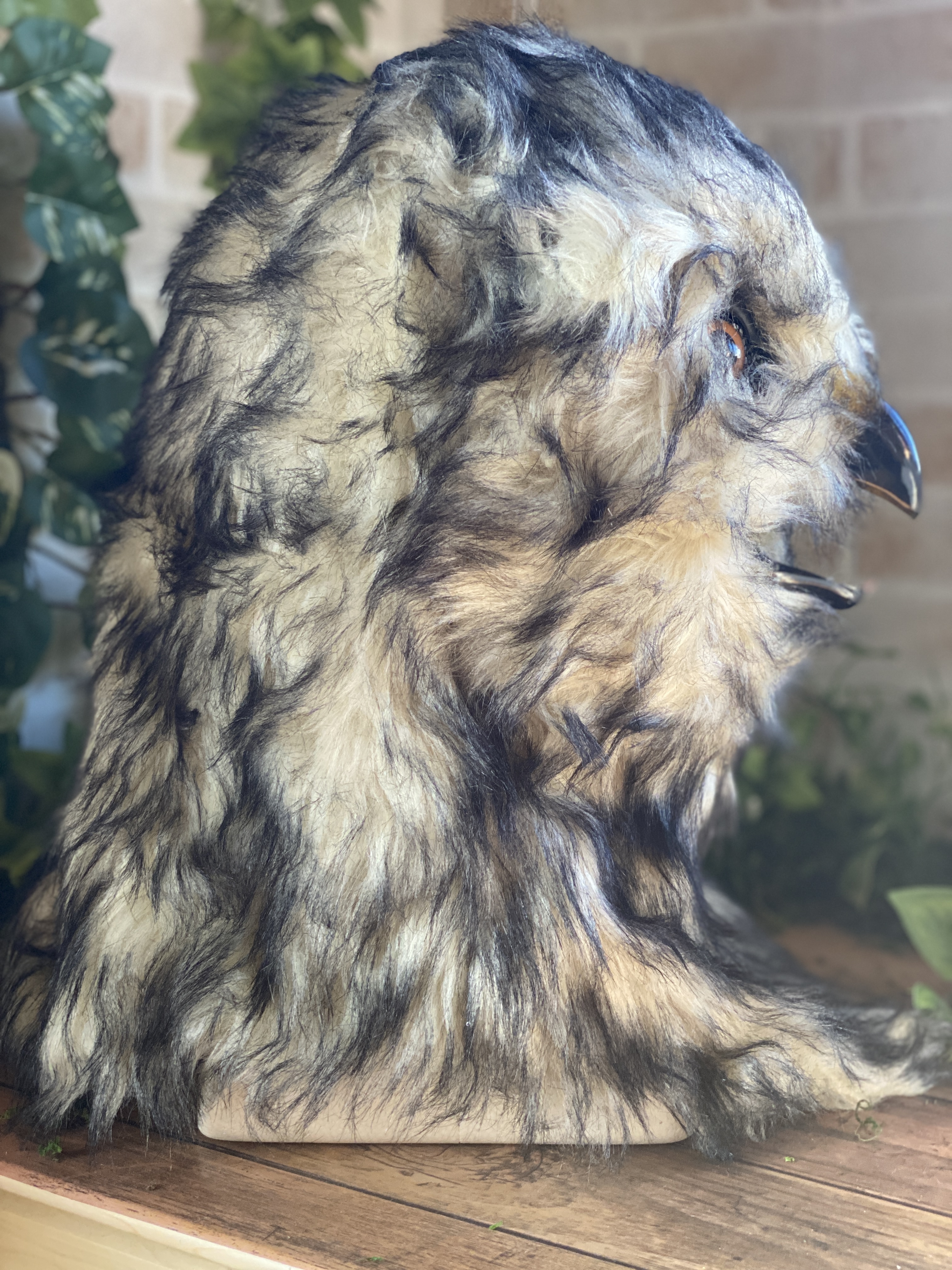 口が連動しリアルに動く アニマルムービングマスク フクロウ とつぜん現れた Green Monster