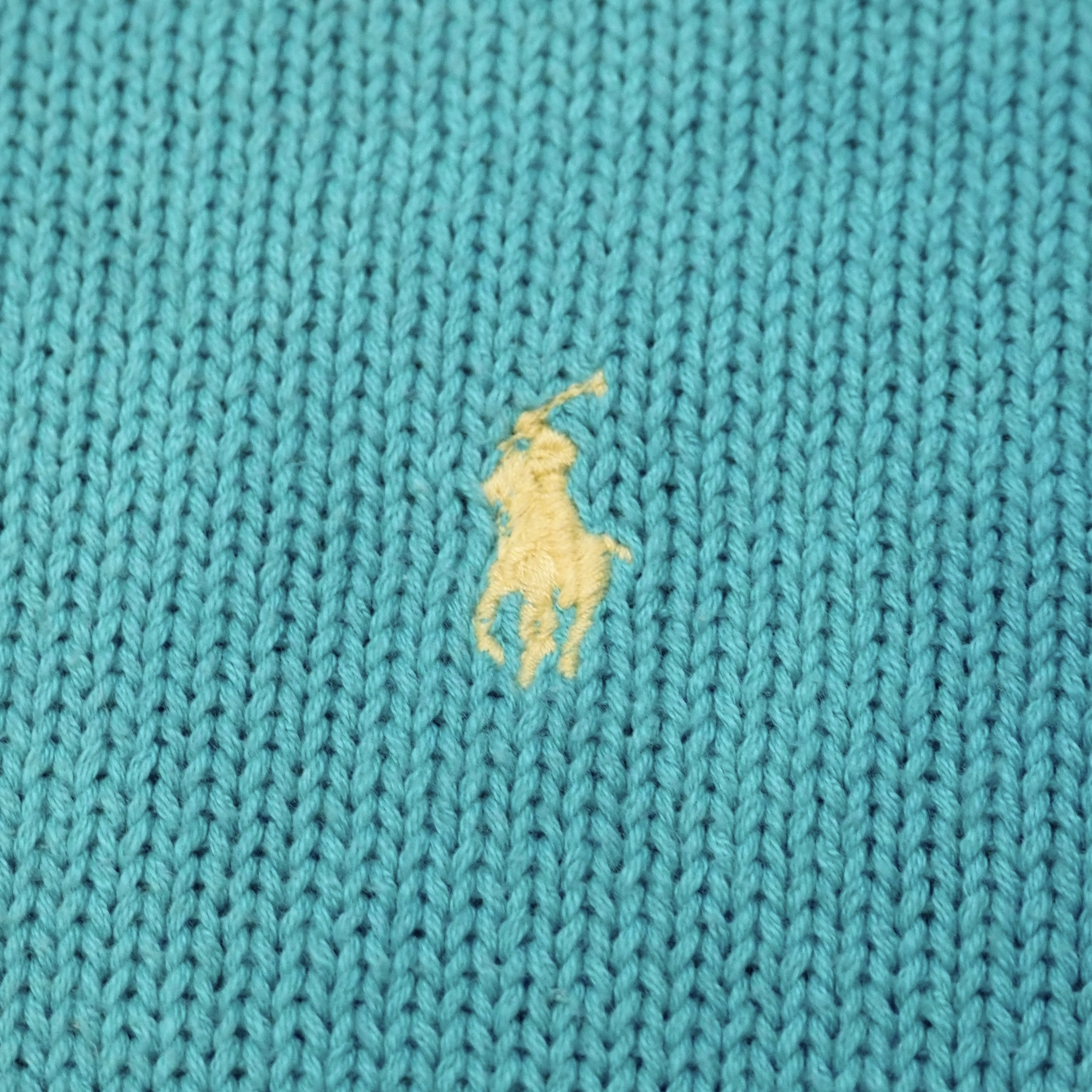 90’s Ralph Lauren コットンニット ティファニーブルー の画像 6