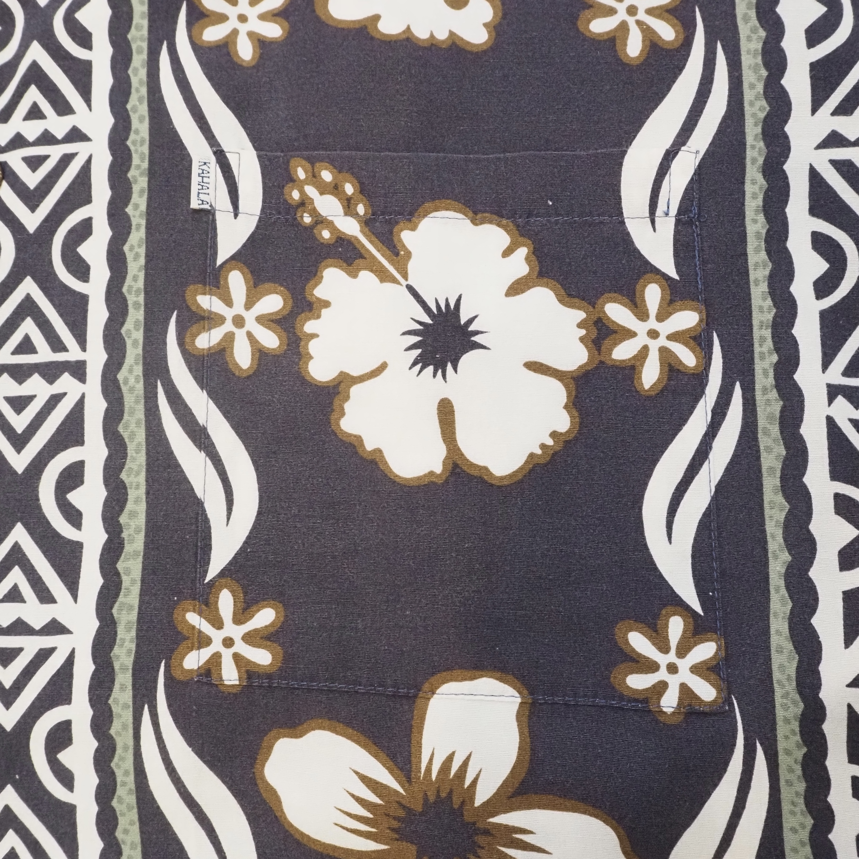 90’s Hawaiian Shirt Size L "Cotton Linen” の画像 6