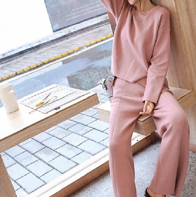 ニットセットアップ パンツ ピンク ｐｉｎｋ