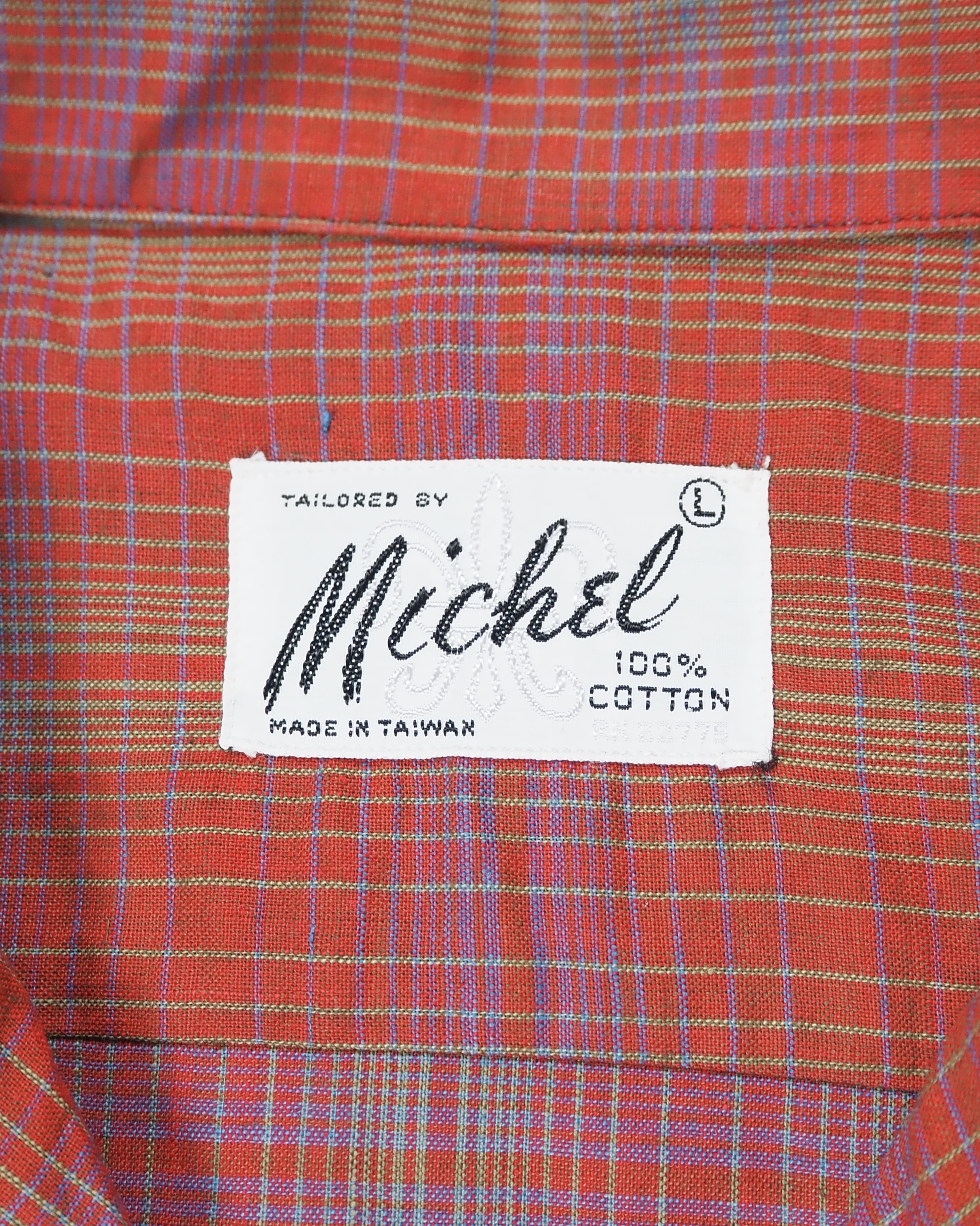 60’s Michel コットンシャツ レッド の画像 4