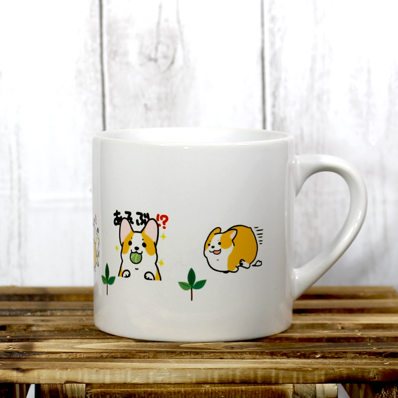 おとぼけコーギーミニマグカップ Atelier るんと
