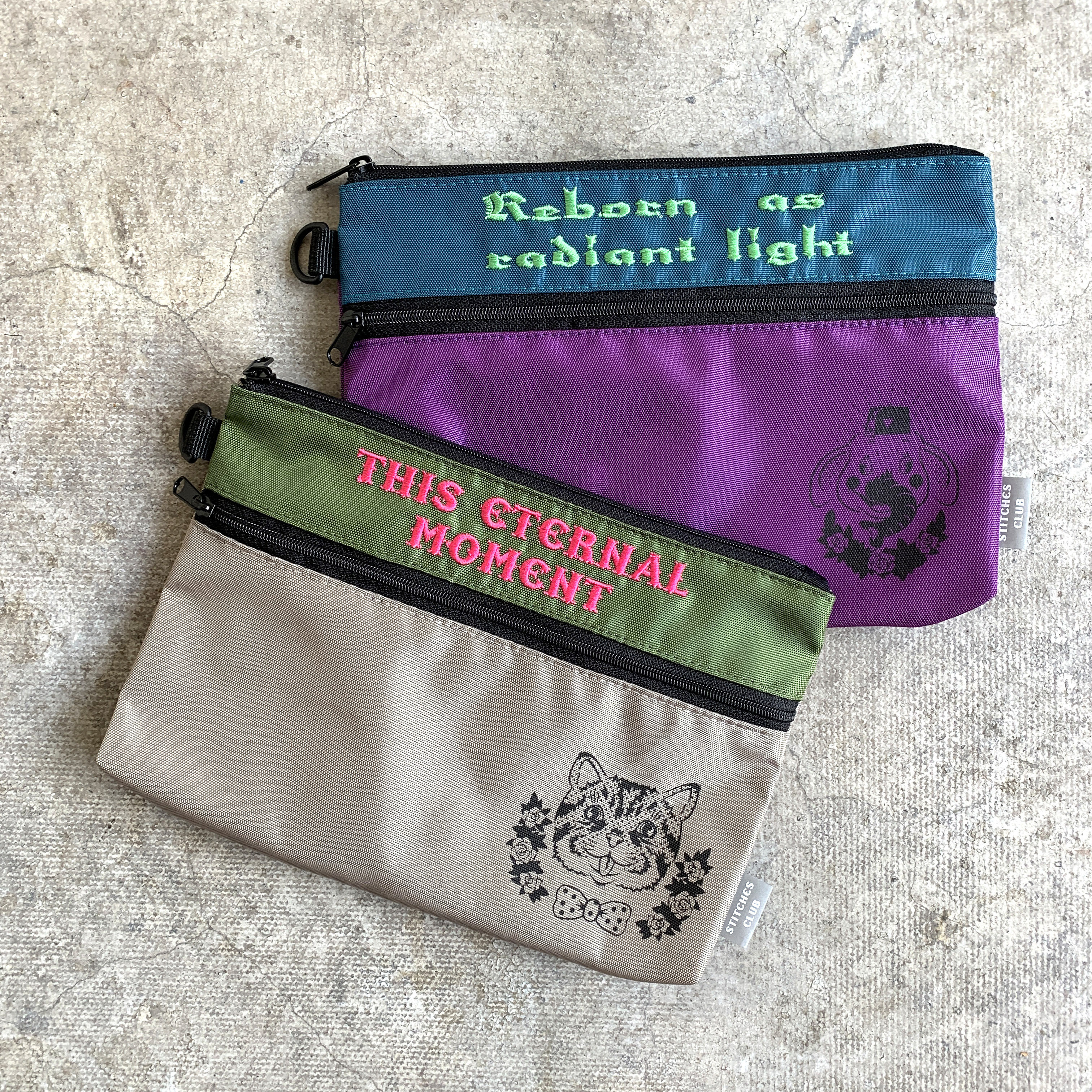 Boys Stitches Club Zip Pouch Purple ゾウ Millvalley Boys Stitches Club Zip Pouch Purple ゾウ Millvalley