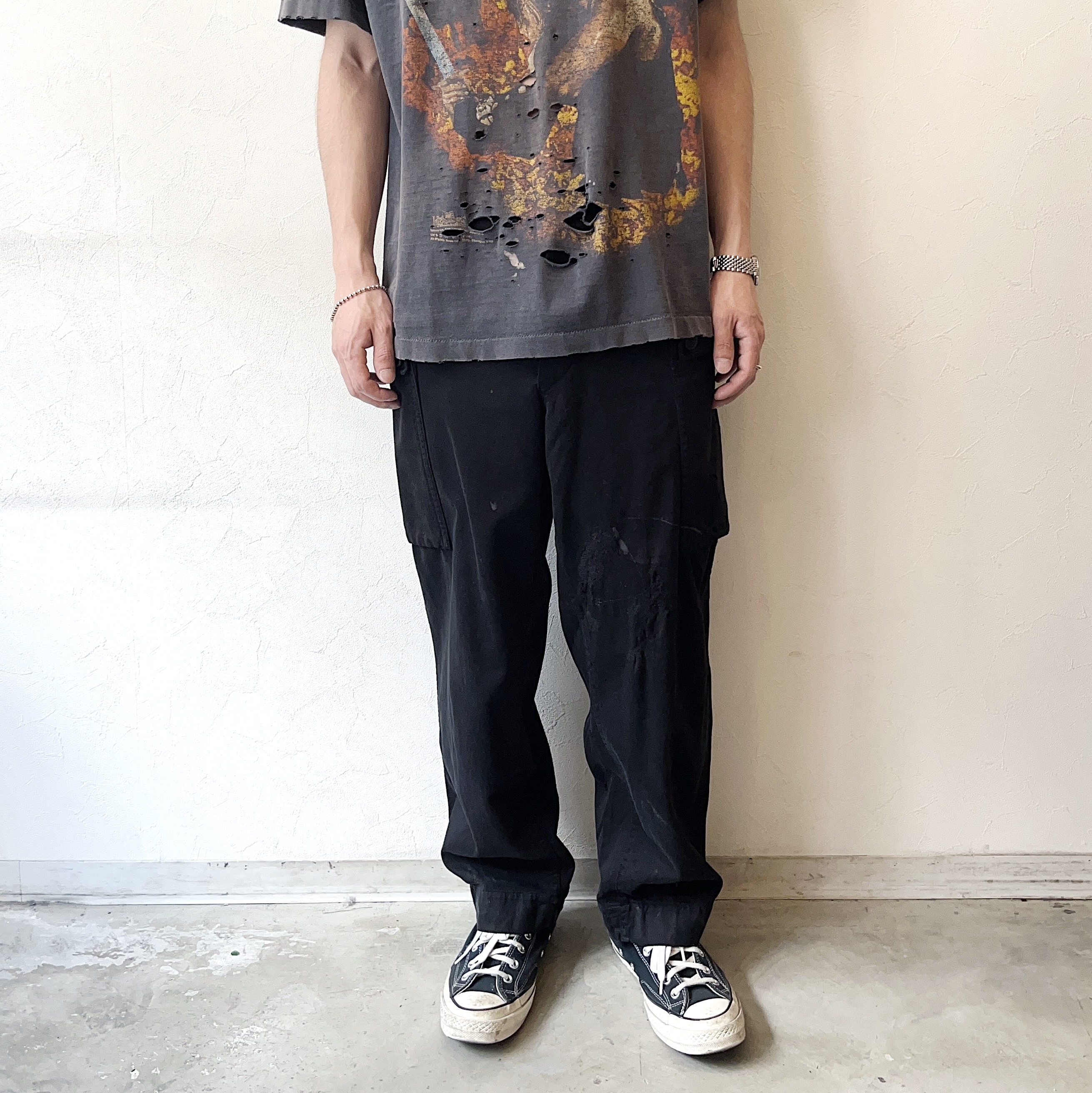 Vintage 70's【H.v.PUIJENBROEK】Piece Dyed Grunge Cargo Pants の画像 3