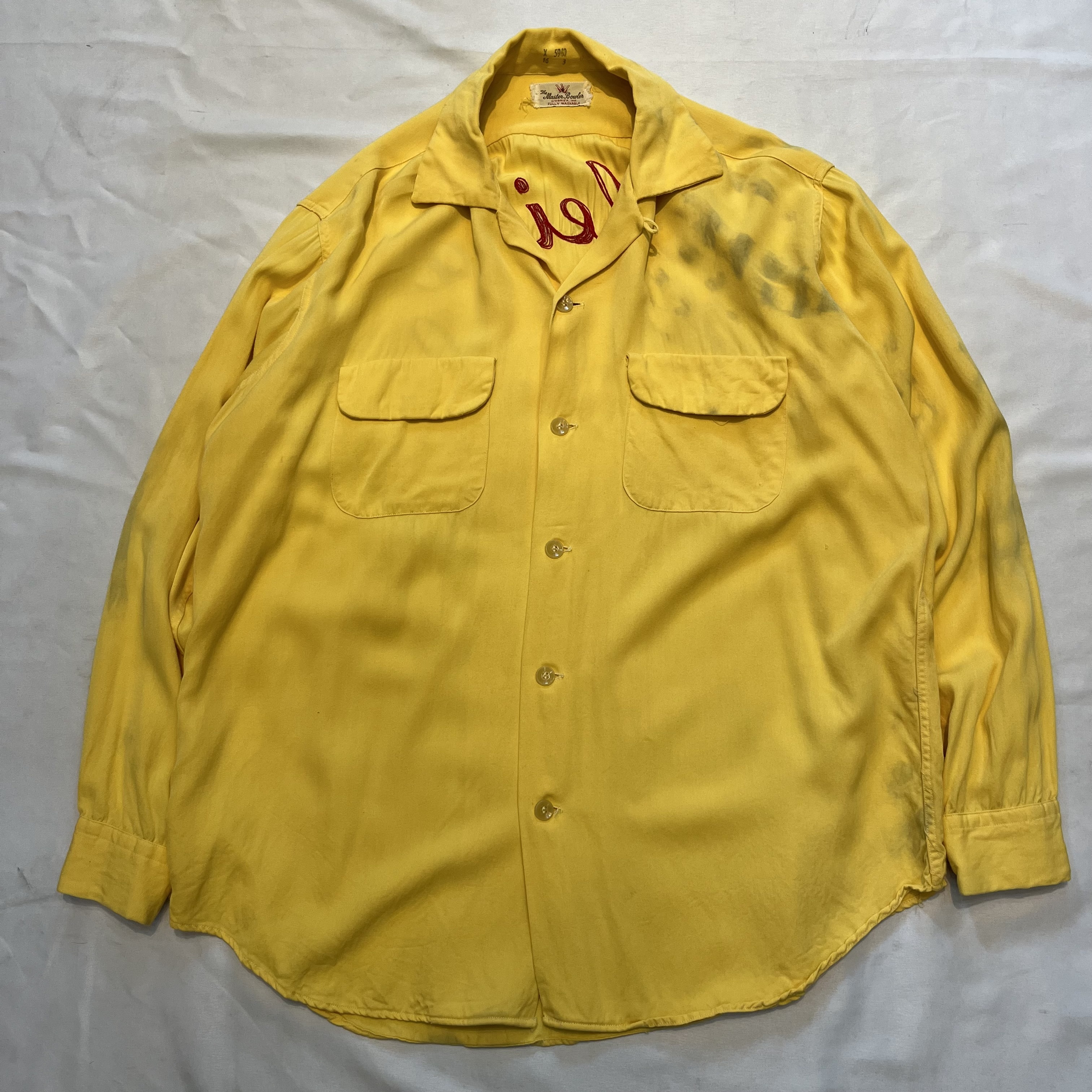 50’s Rayon Bowling Shirts “Chain Stitch” の画像 8
