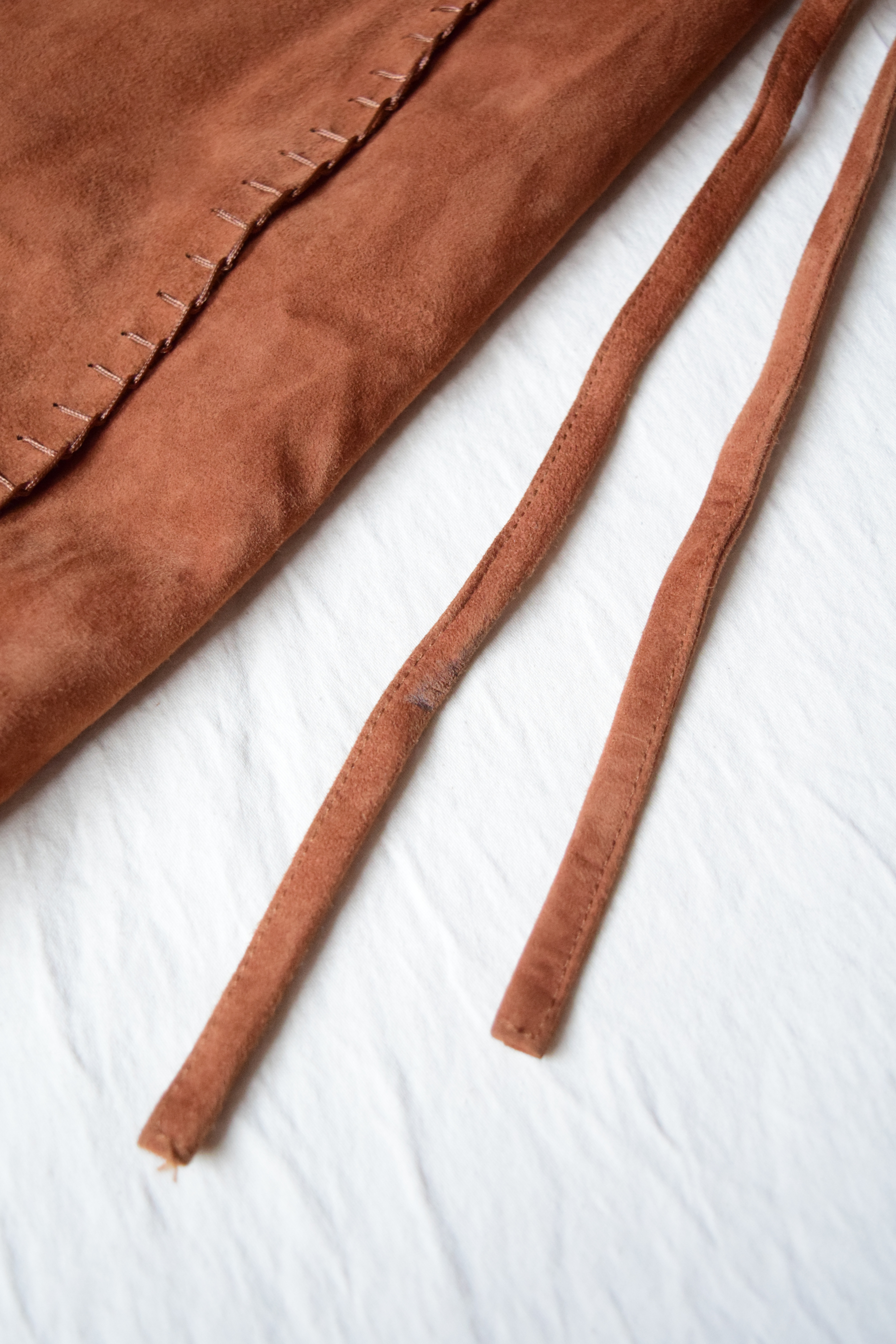 vintage suede wrap skirt の画像 12