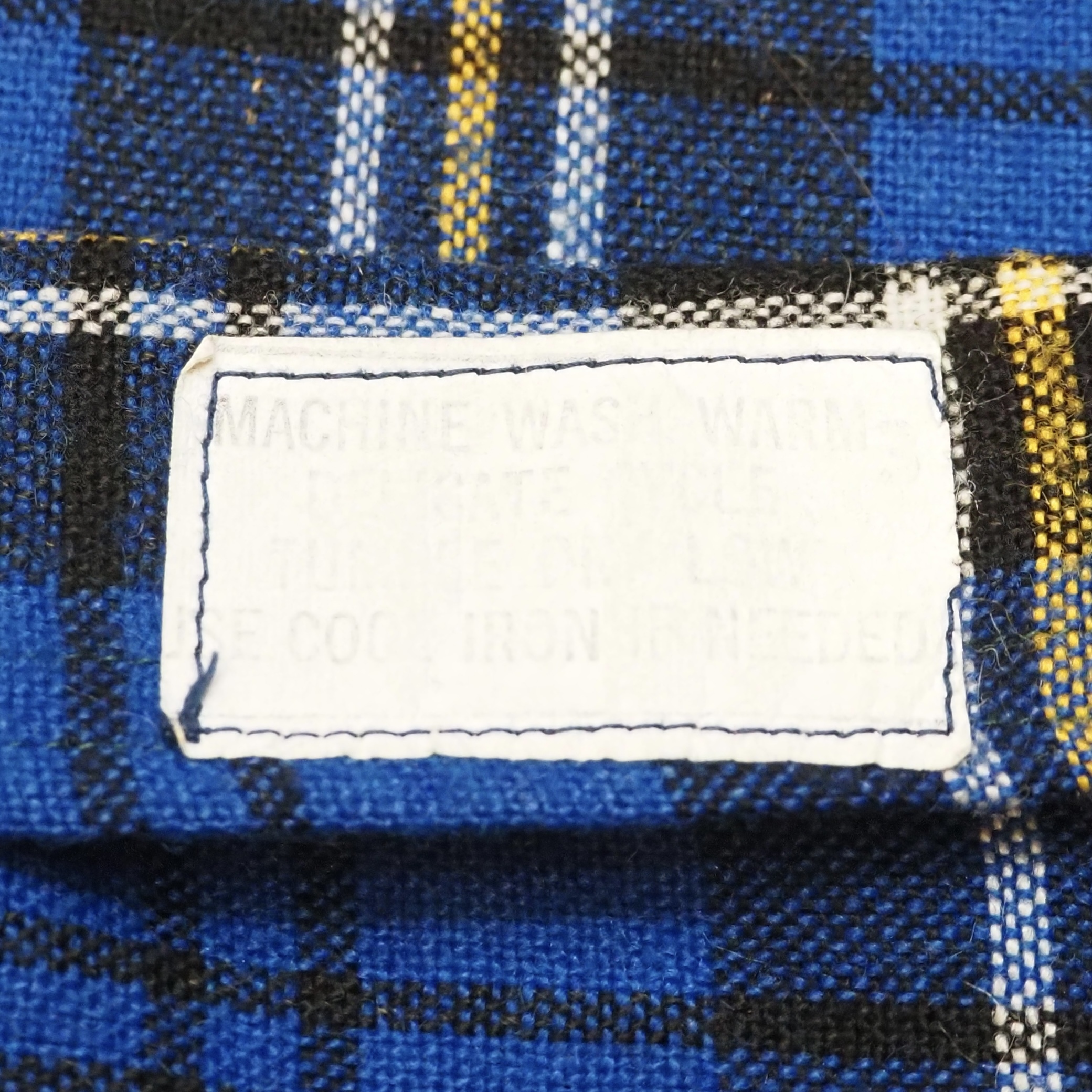50’s Wool Shirt ブルー×イエロー の画像 15