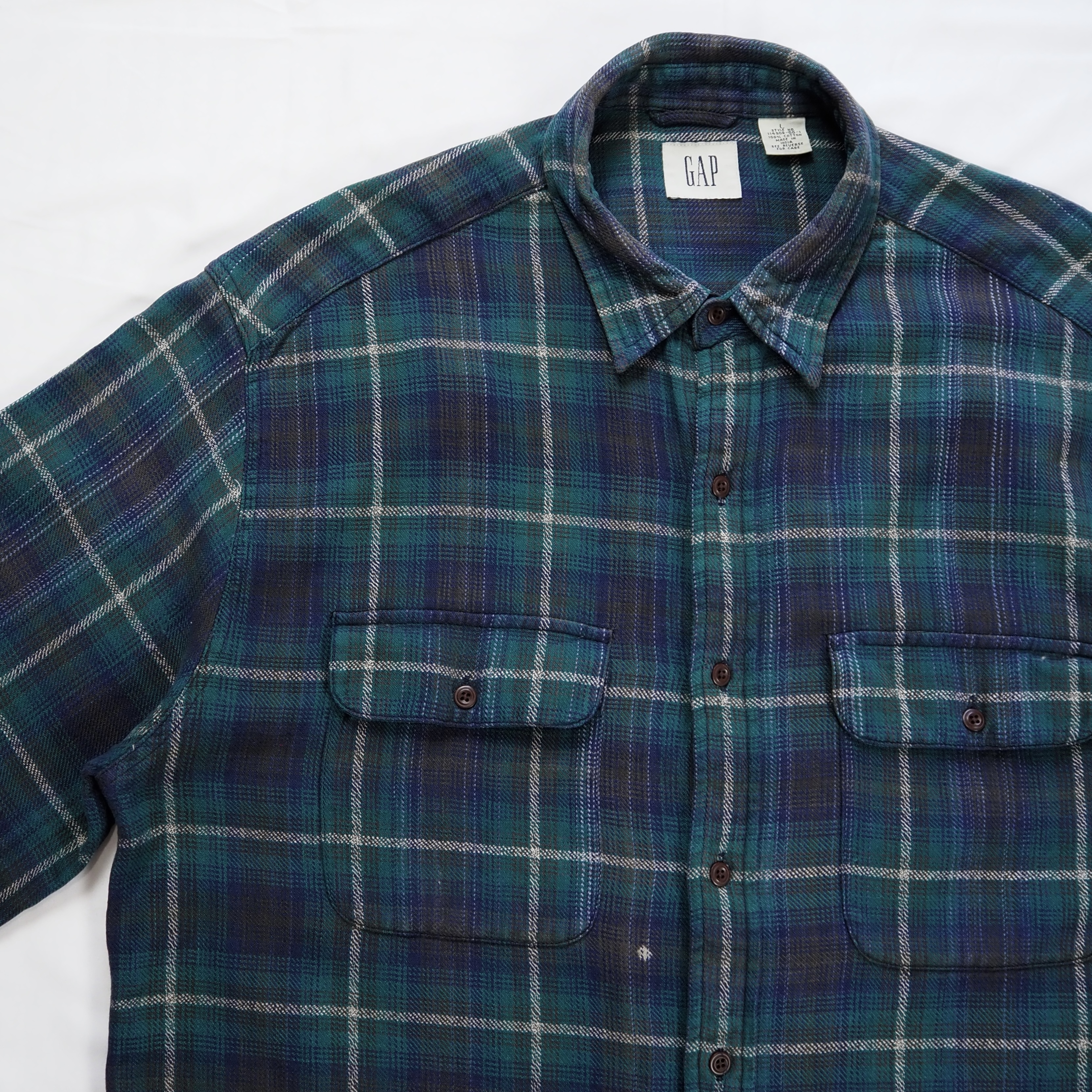 90’s-00’s OLD GAP ヘヴィネル グリーン の画像 4
