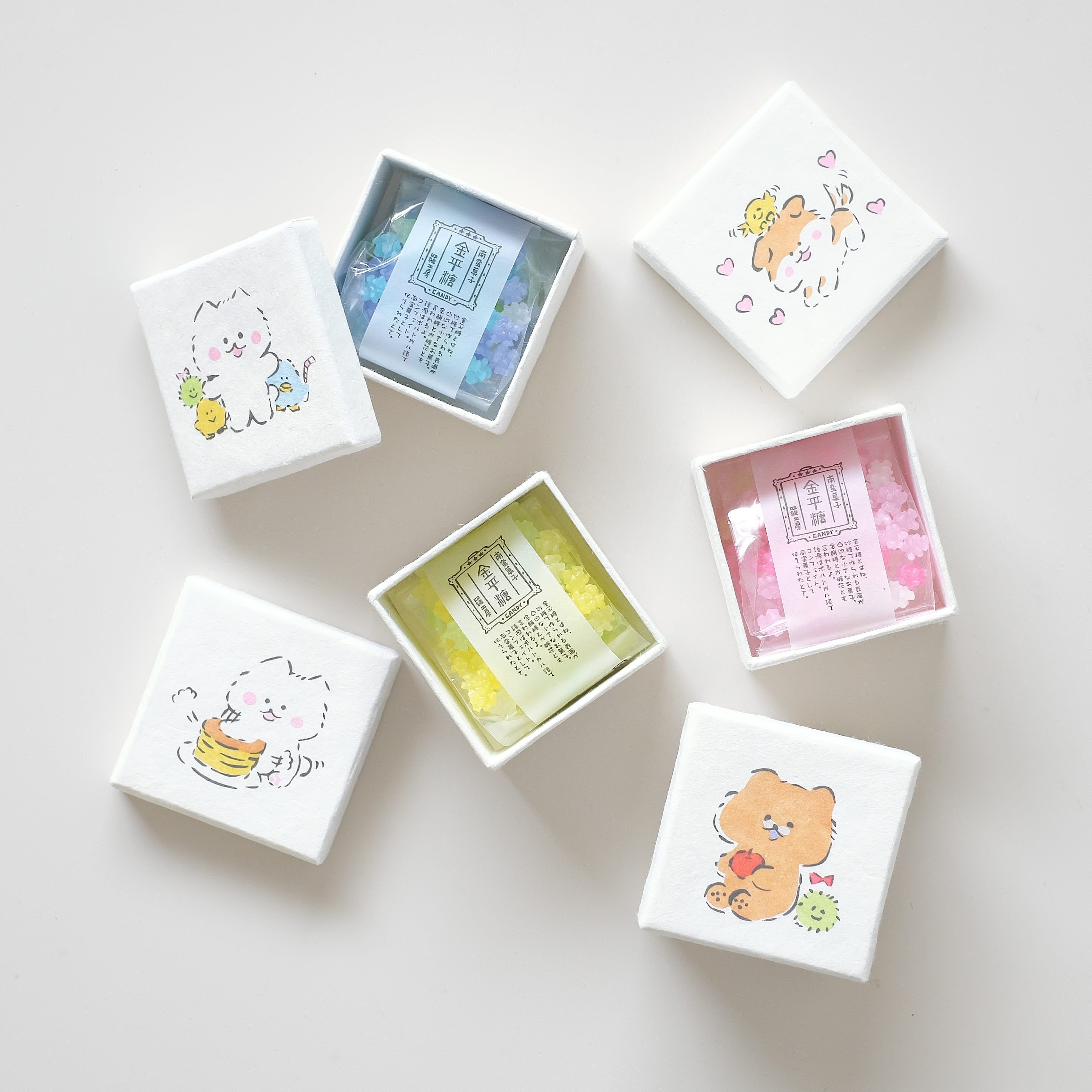 ほわころくらぶ 手摺り型染め小箱 金平糖セット 京都 羅工房 京雑貨 ほわころくらぶ 手摺り型染め小箱 金平糖セット 京都 羅工房 京雑貨