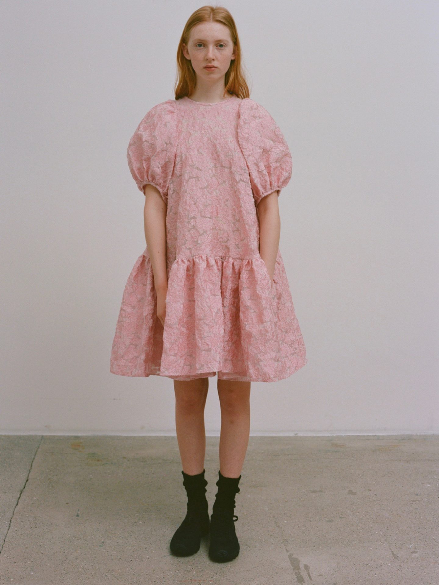 cecilie bahnsen pink babydoll dress