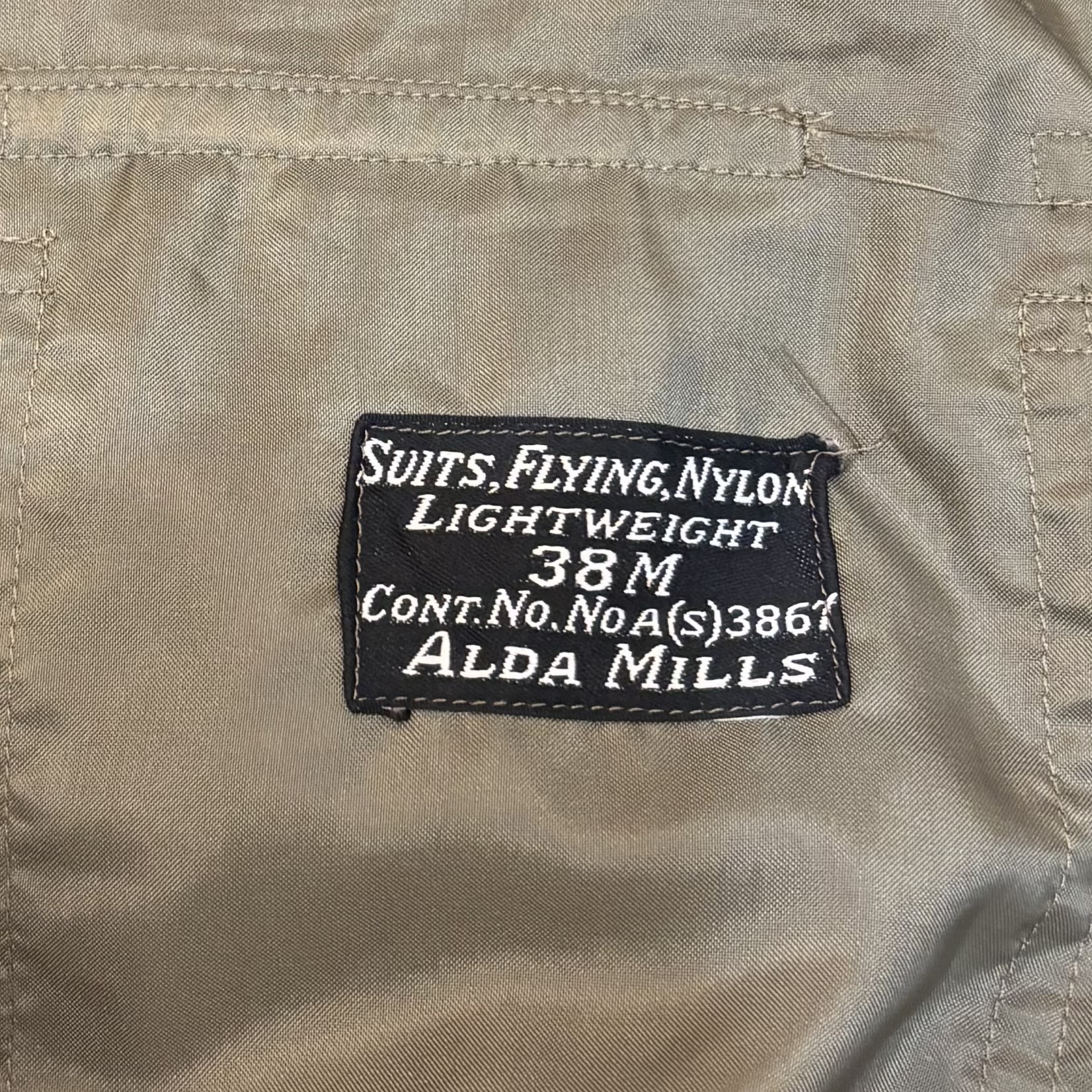 Vintage 40's【ALDA MILLS】U.S.NAVY Nylon Flight Suit の画像 3