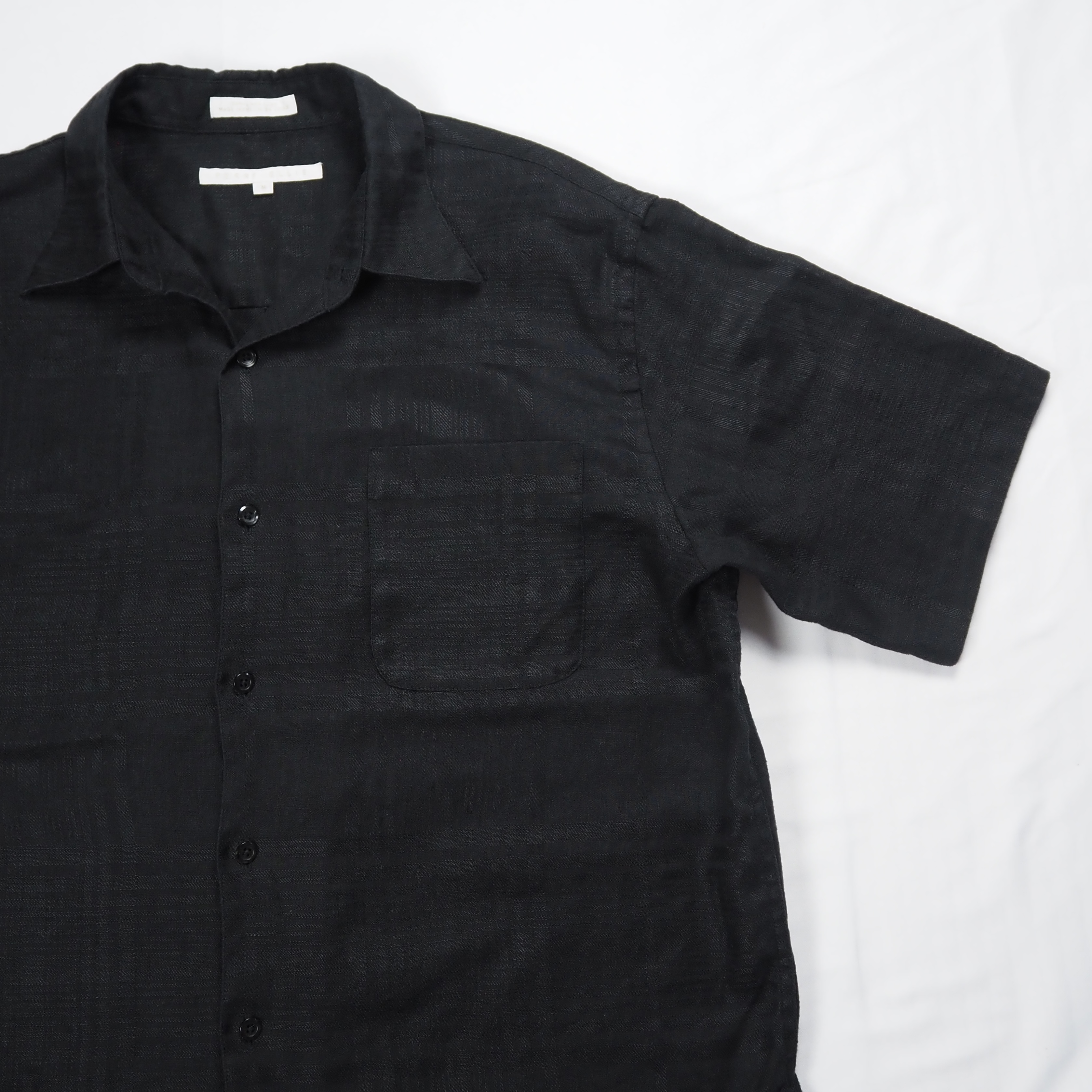 90’s Perry Ellis リネンシャツ ブラック Mサイズ の画像 6