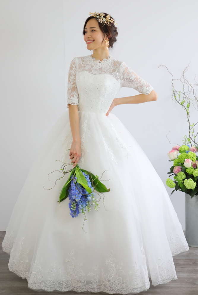 ウェディングドレス 豪華な刺繍が美しい 結婚式 二次会 花嫁ドレス 海外挙式 フォトウェディング We 3 パーティードレス Eclatme