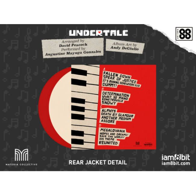 【UNDERTALE(アンダーテイル)】アンダーテイル・オン・ピアノ(シリーズ88)2LP - 画像4
