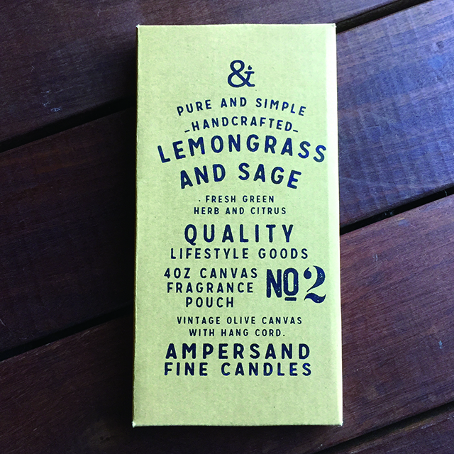 Canvas Fragrance Pouch -LEMONGRASS AND SAGE- キャンドル Candles - 画像1