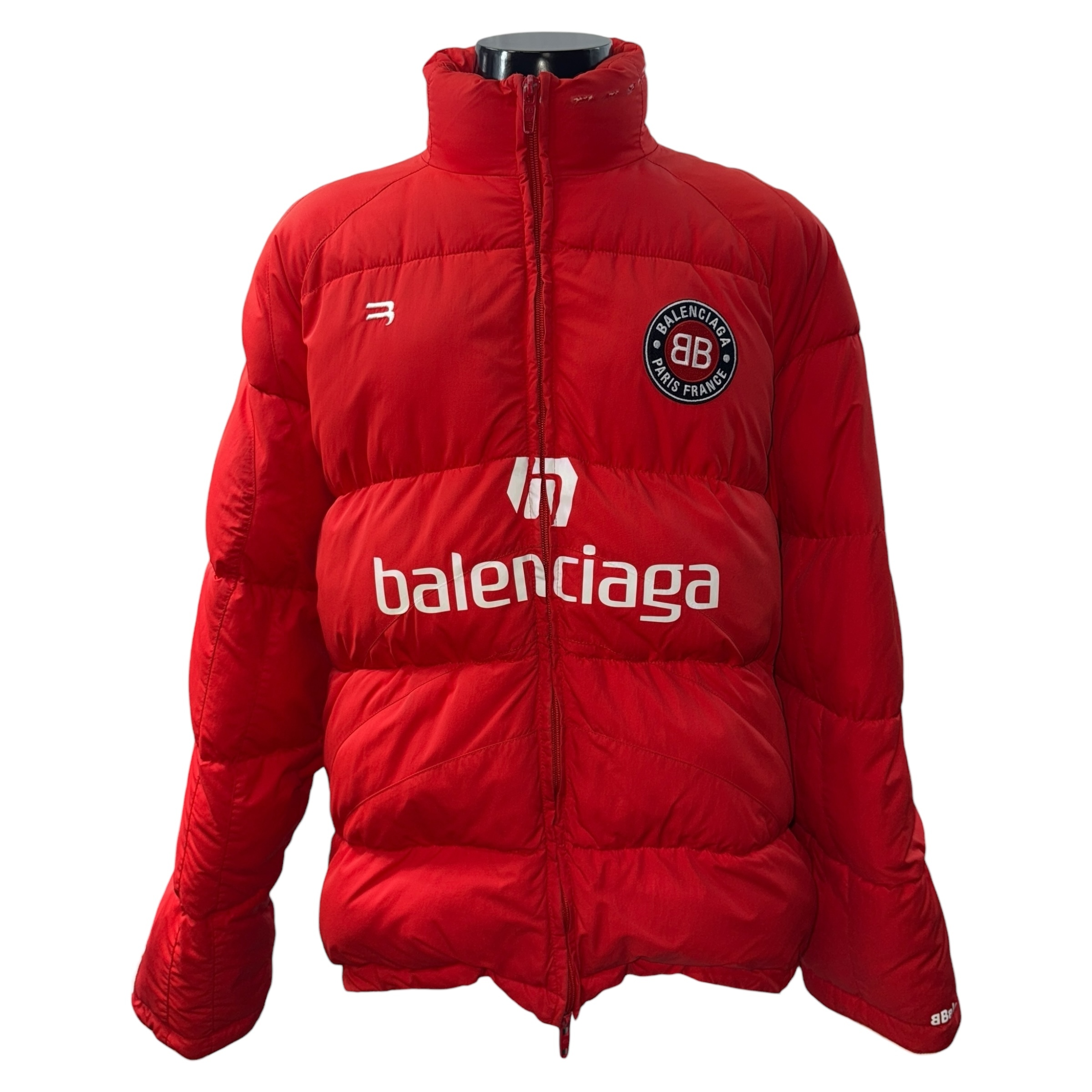 【BALENCIAGA】バレンシアガ “FOOTBALL PRINT” ロゴ ダウンジャケット