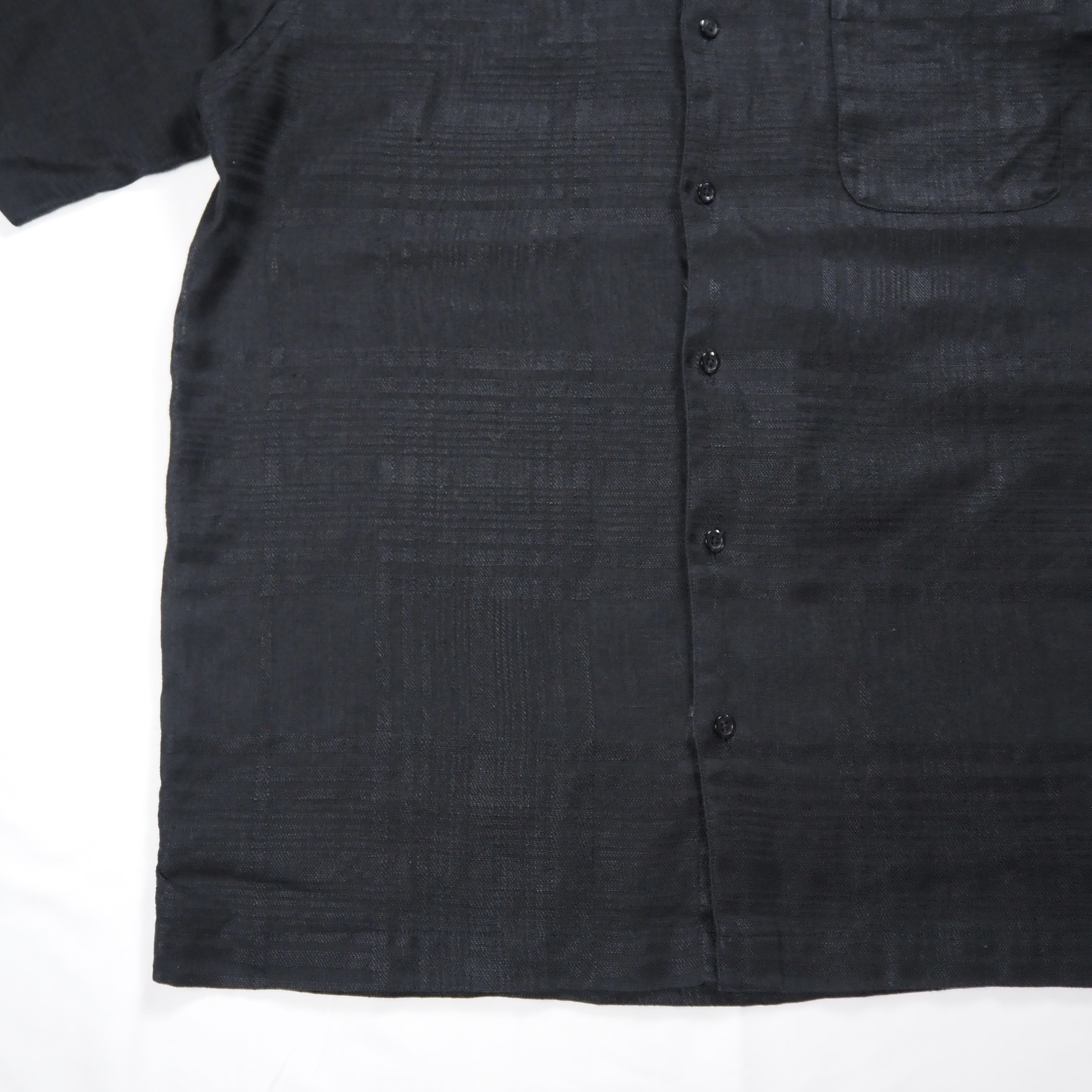 90’s Perry Ellis リネンシャツ ブラック Mサイズ の画像 7