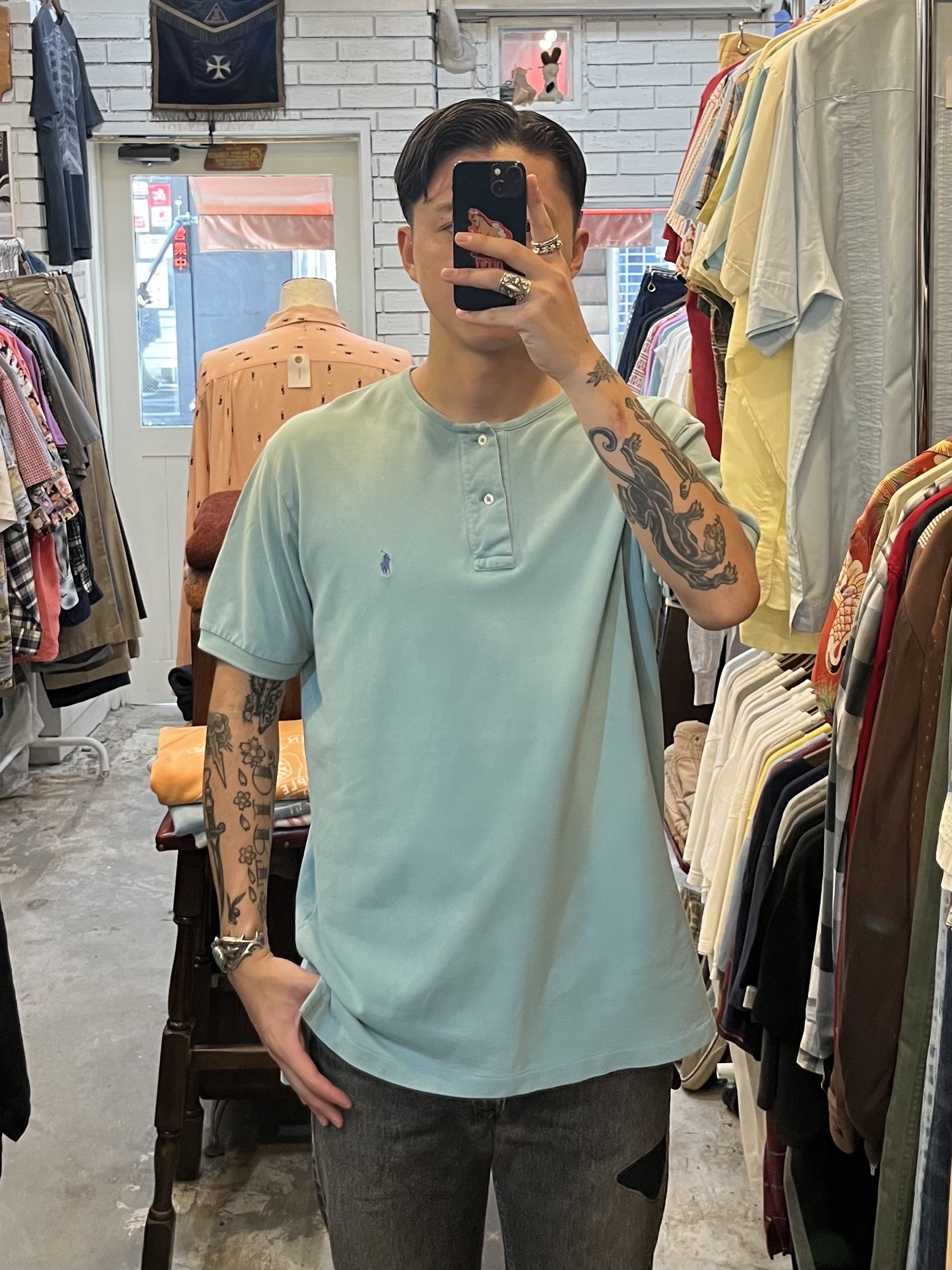 90’s Ralph Lauren ヘンリーネック Tシャツ の画像 4